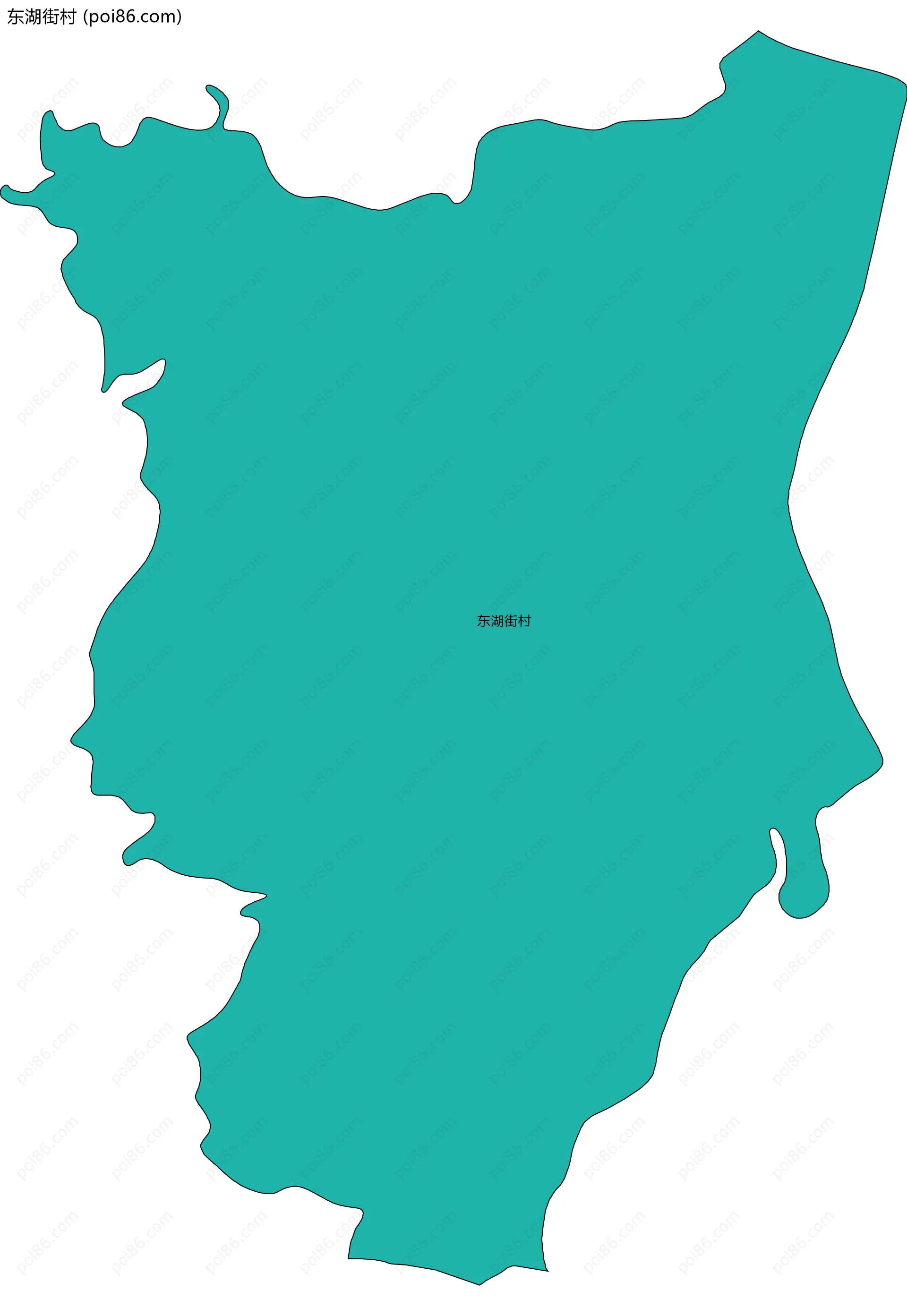 东湖街村边界地图