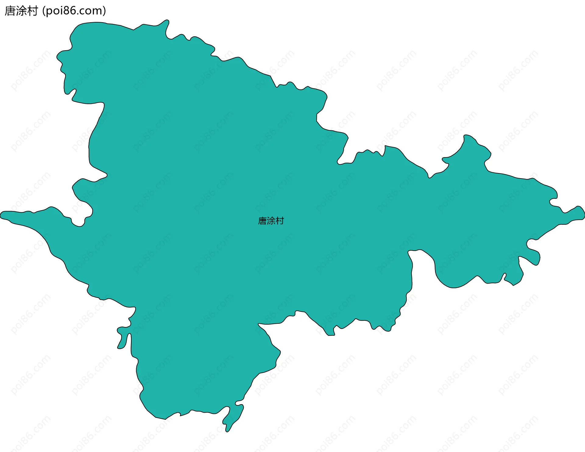 唐涂村边界地图