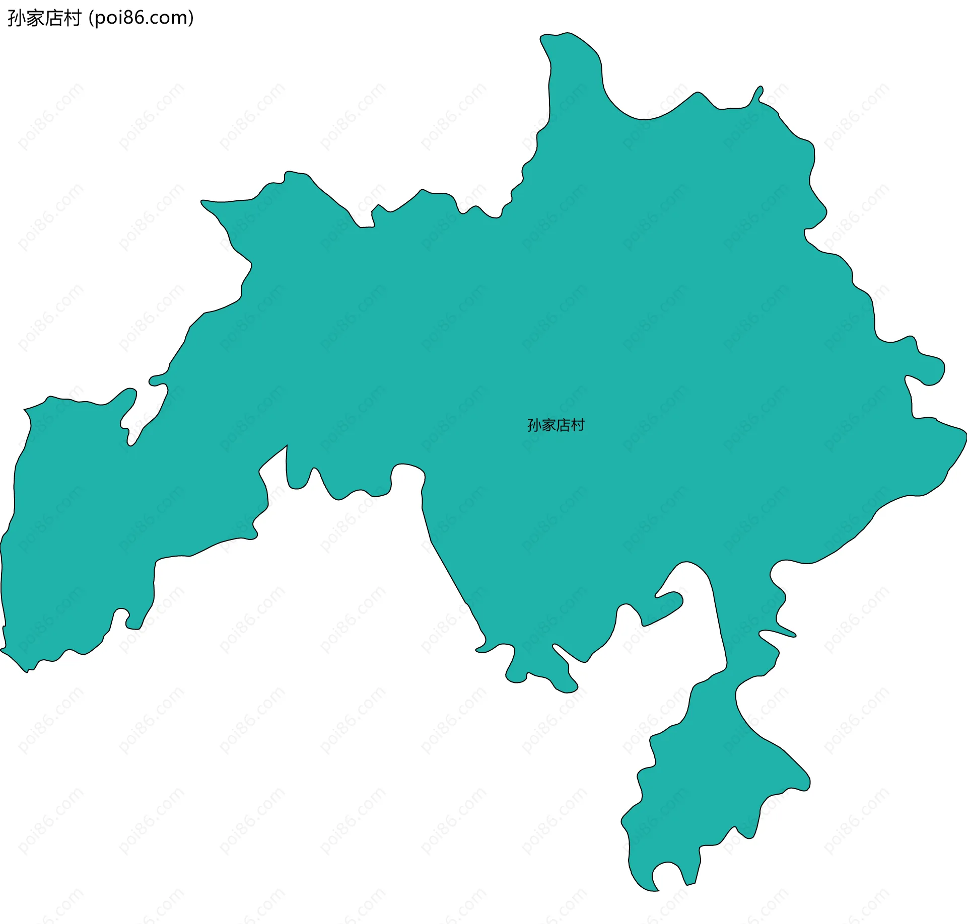 孙家店村边界地图