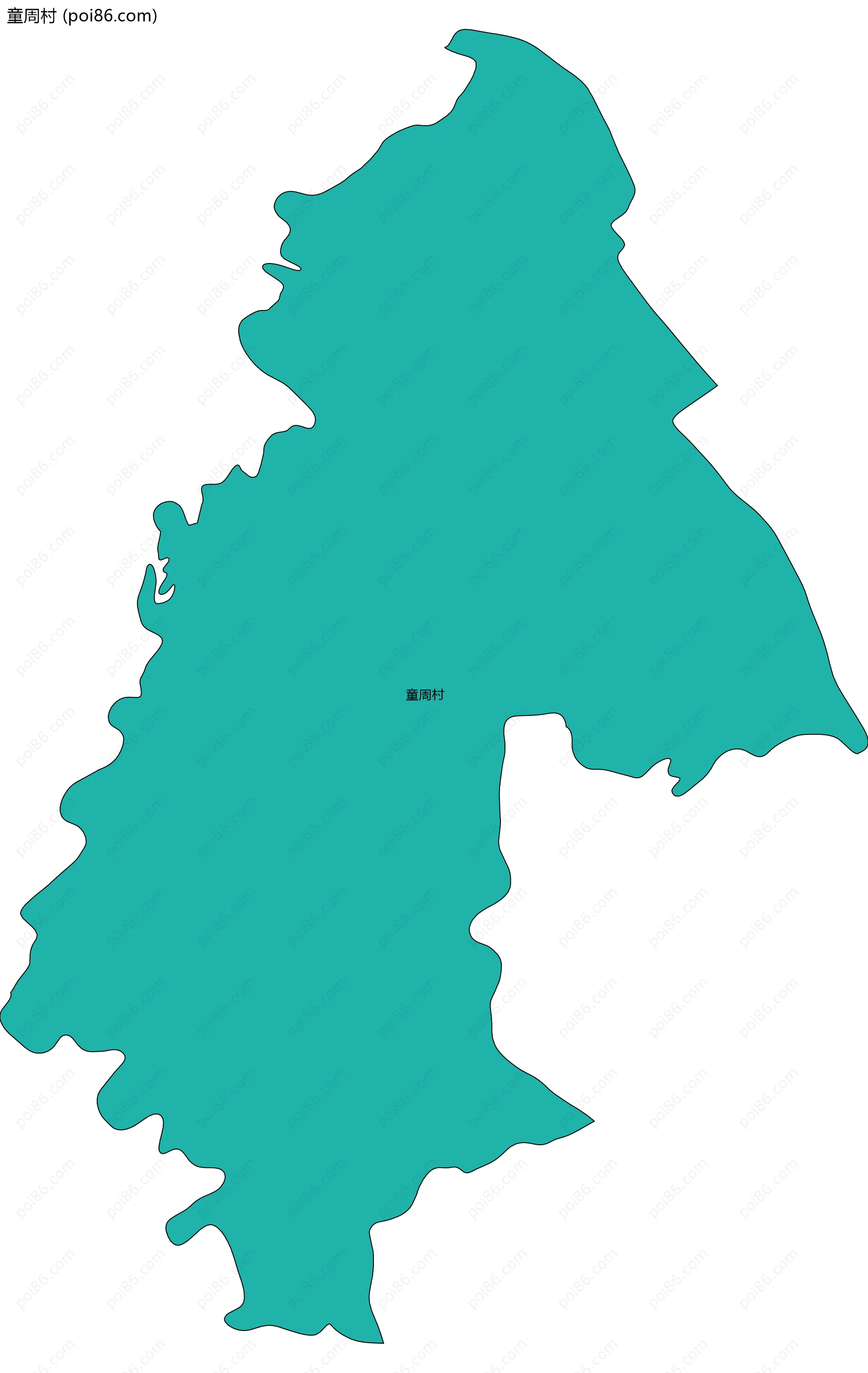 童周村边界地图