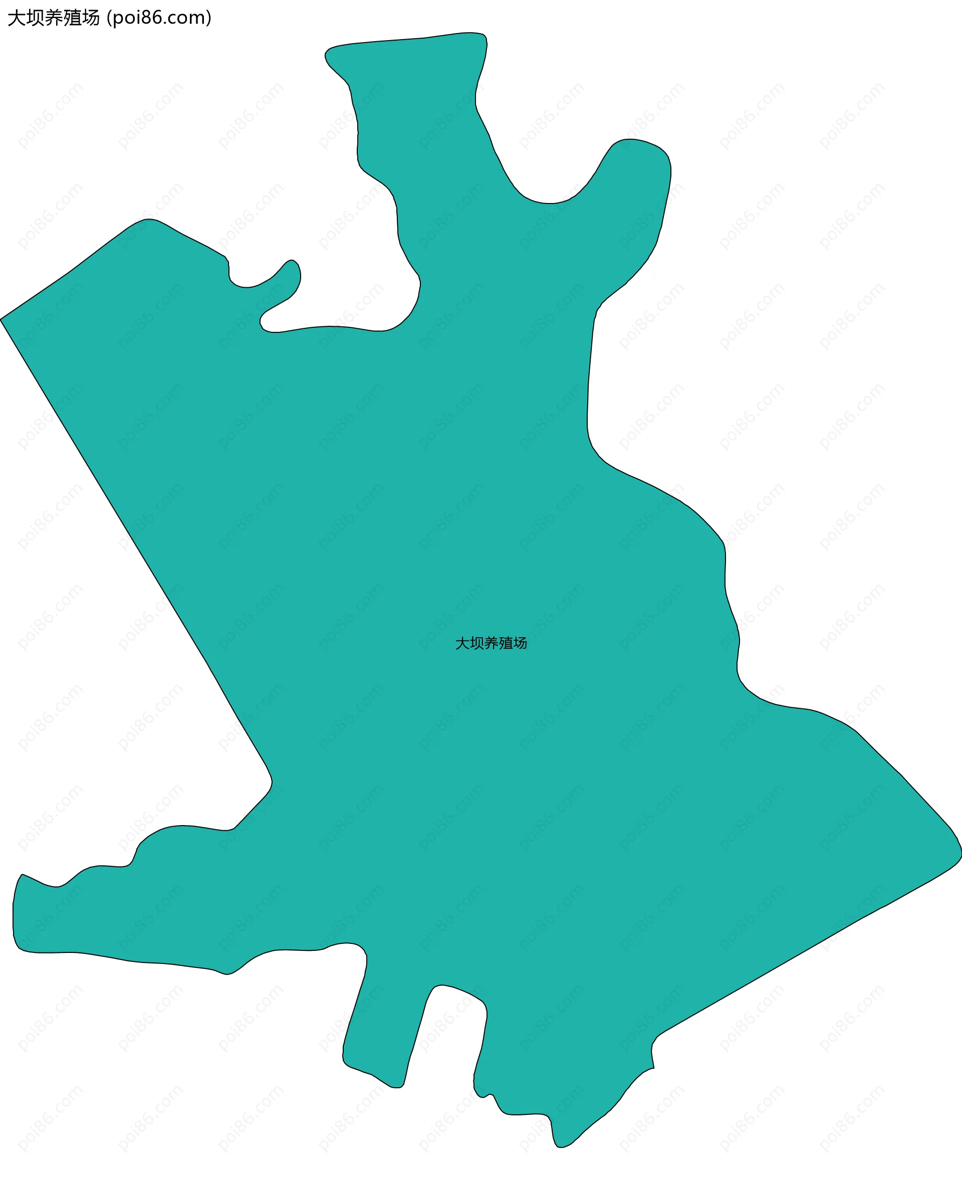 大坝养殖场边界地图