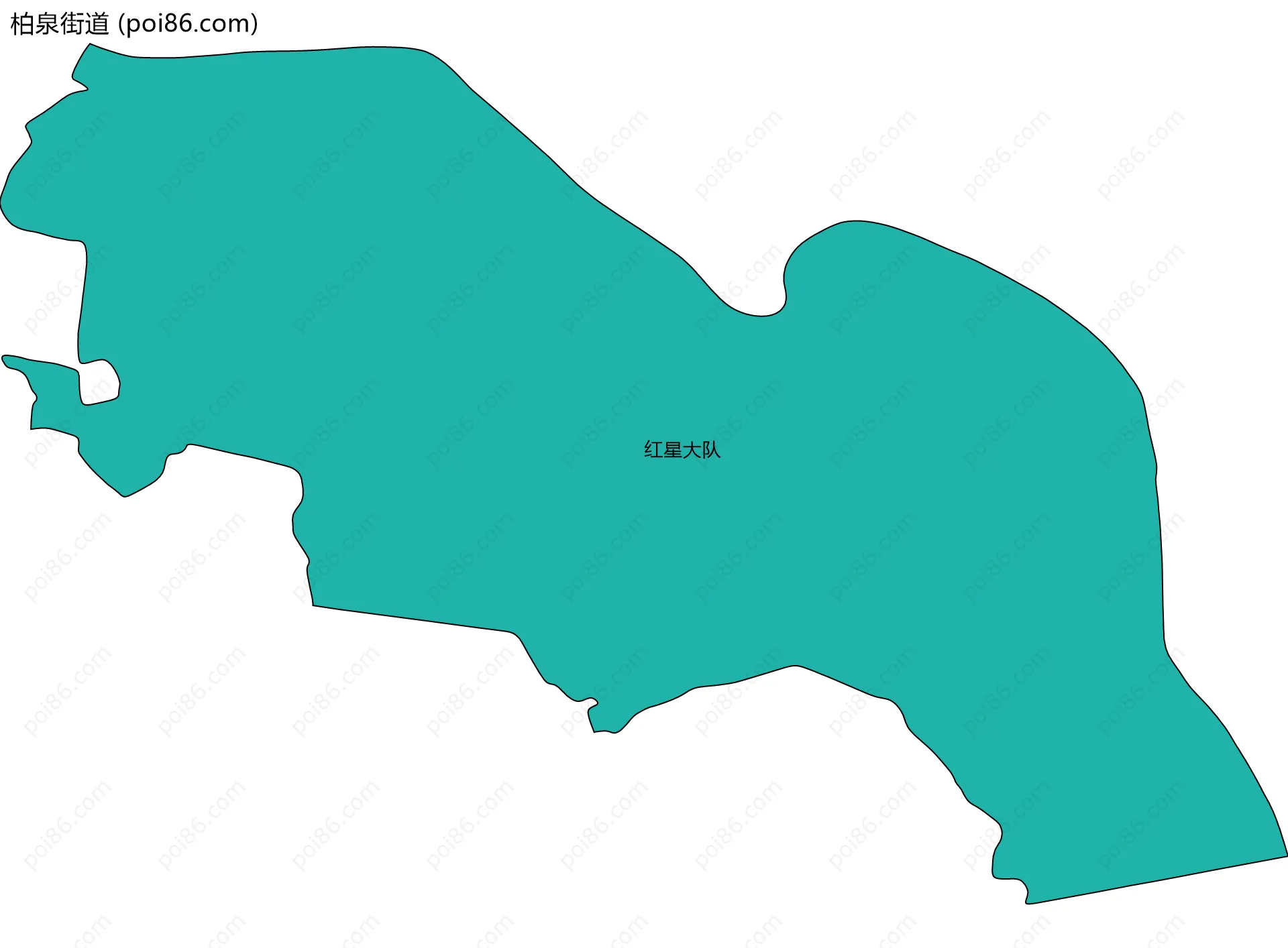 柏泉街道边界地图(五级行政区划)