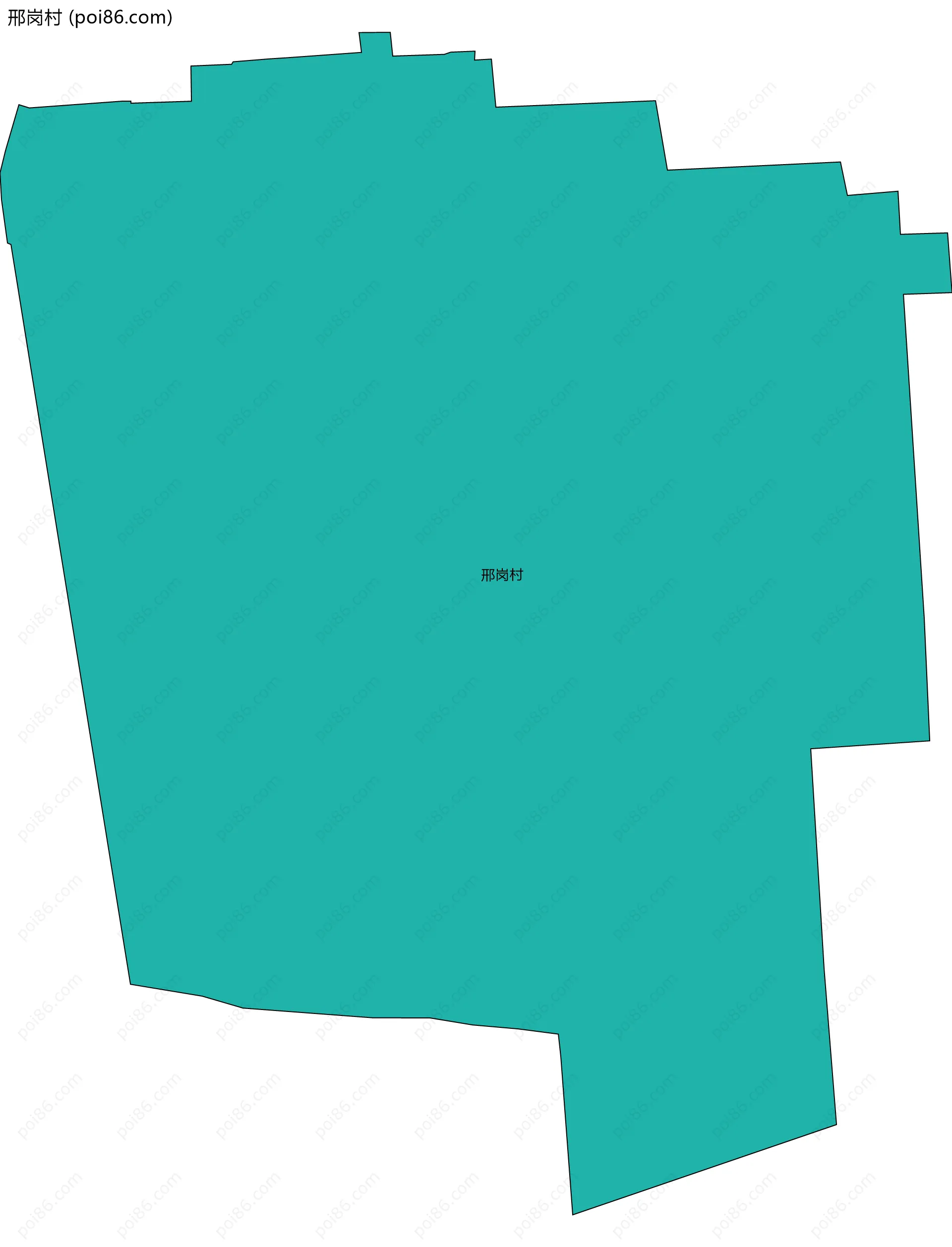 邢岗村边界地图