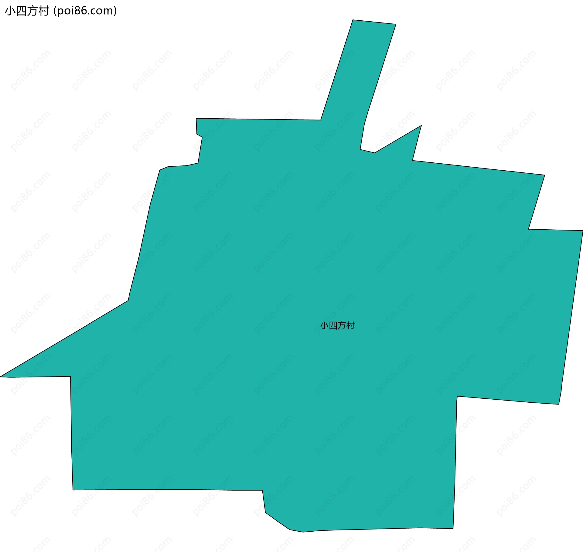小四方村边界地图