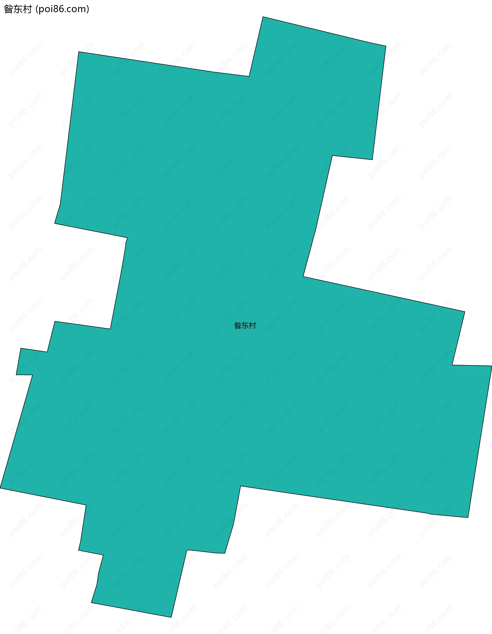 昝东村边界地图