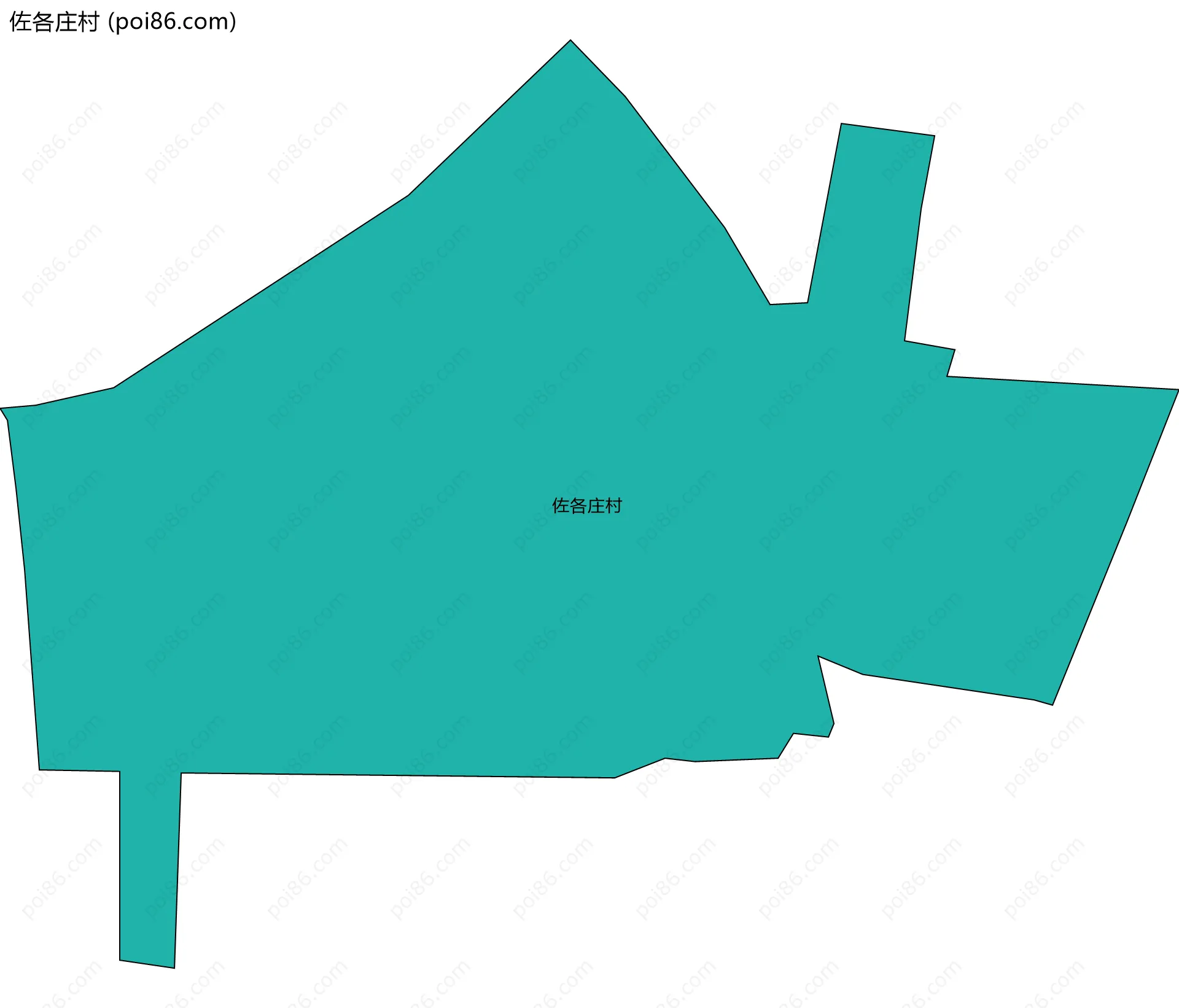 佐各庄村边界地图