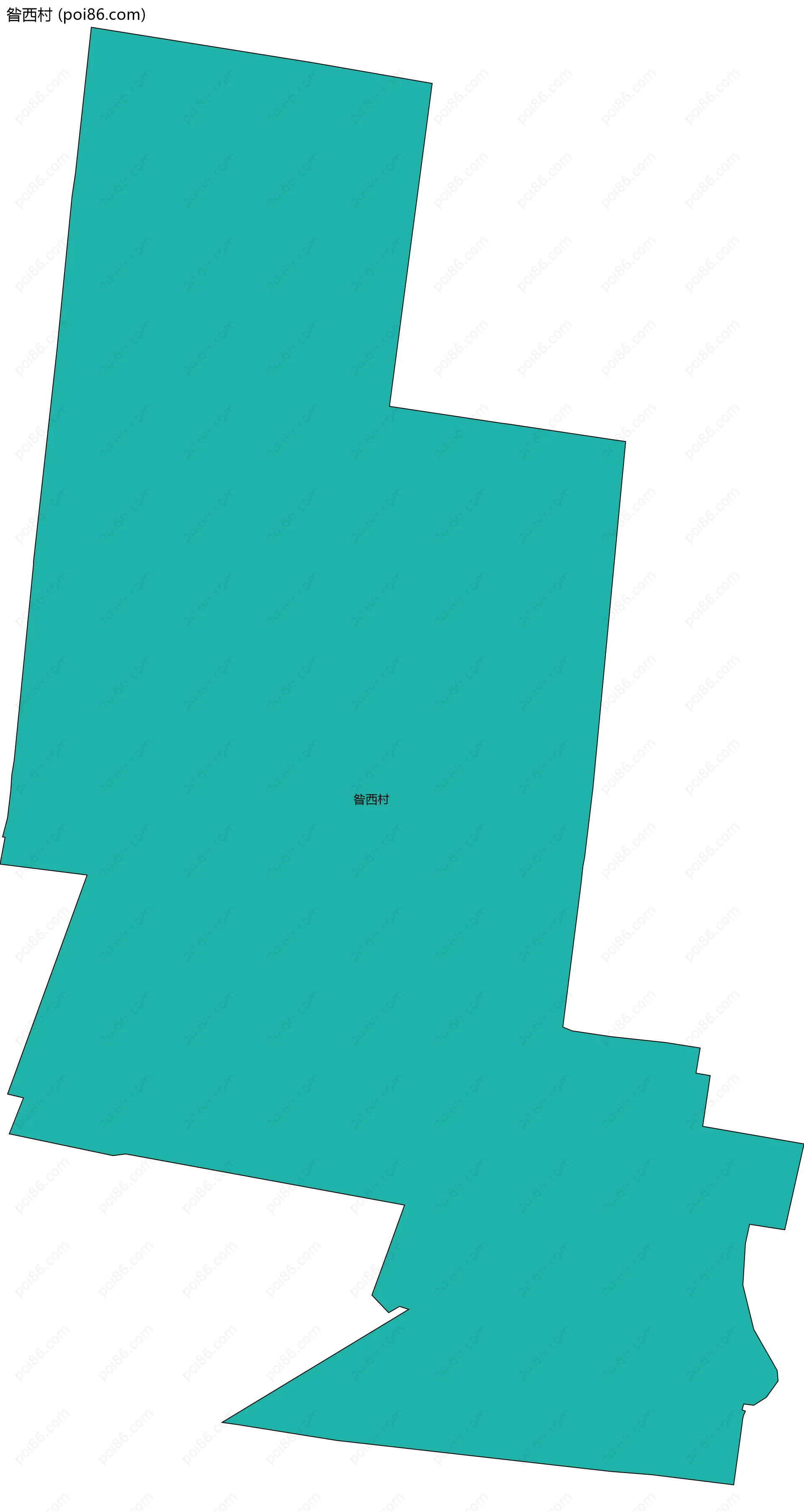 昝西村边界地图