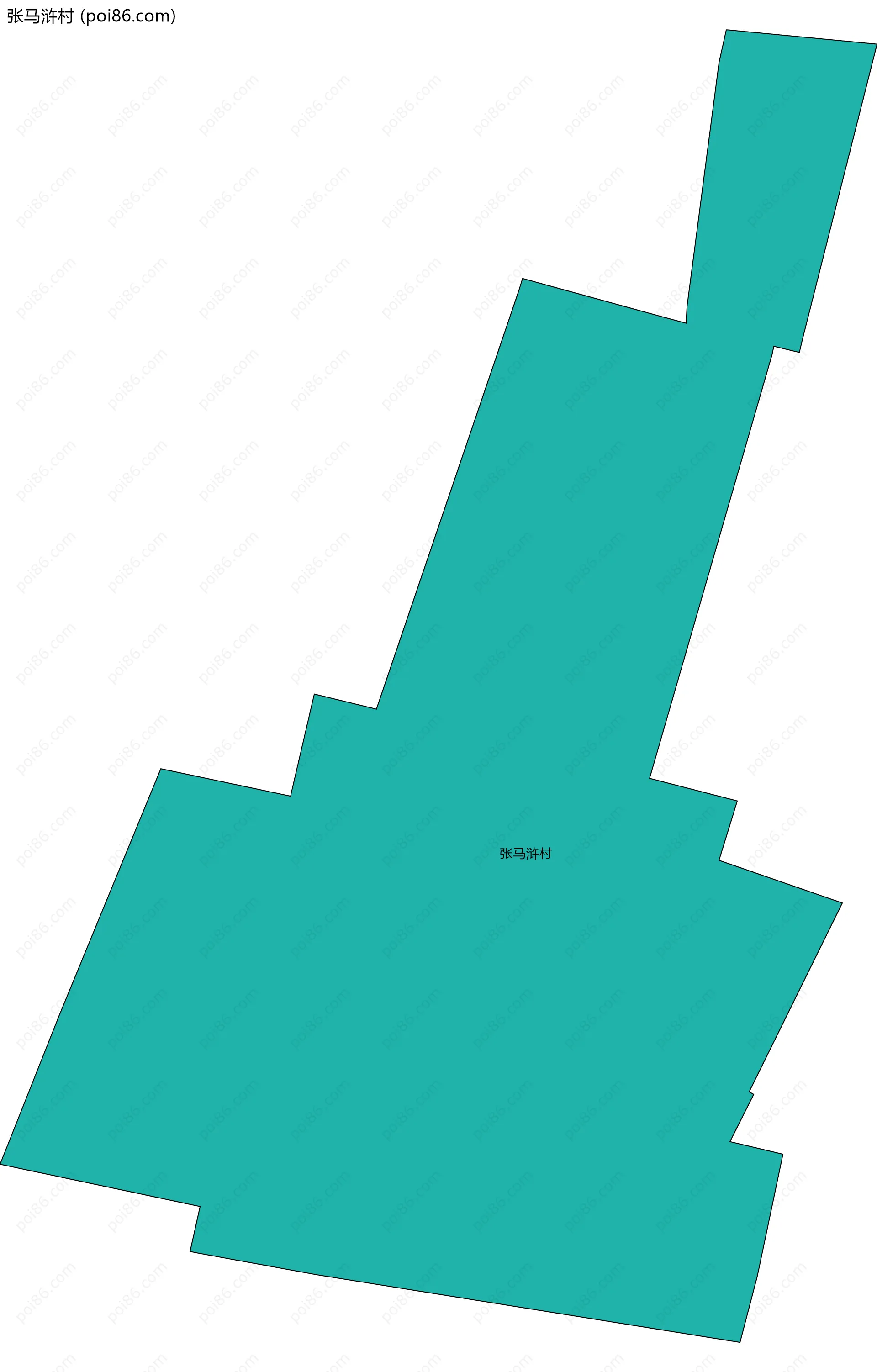 张马浒村边界地图