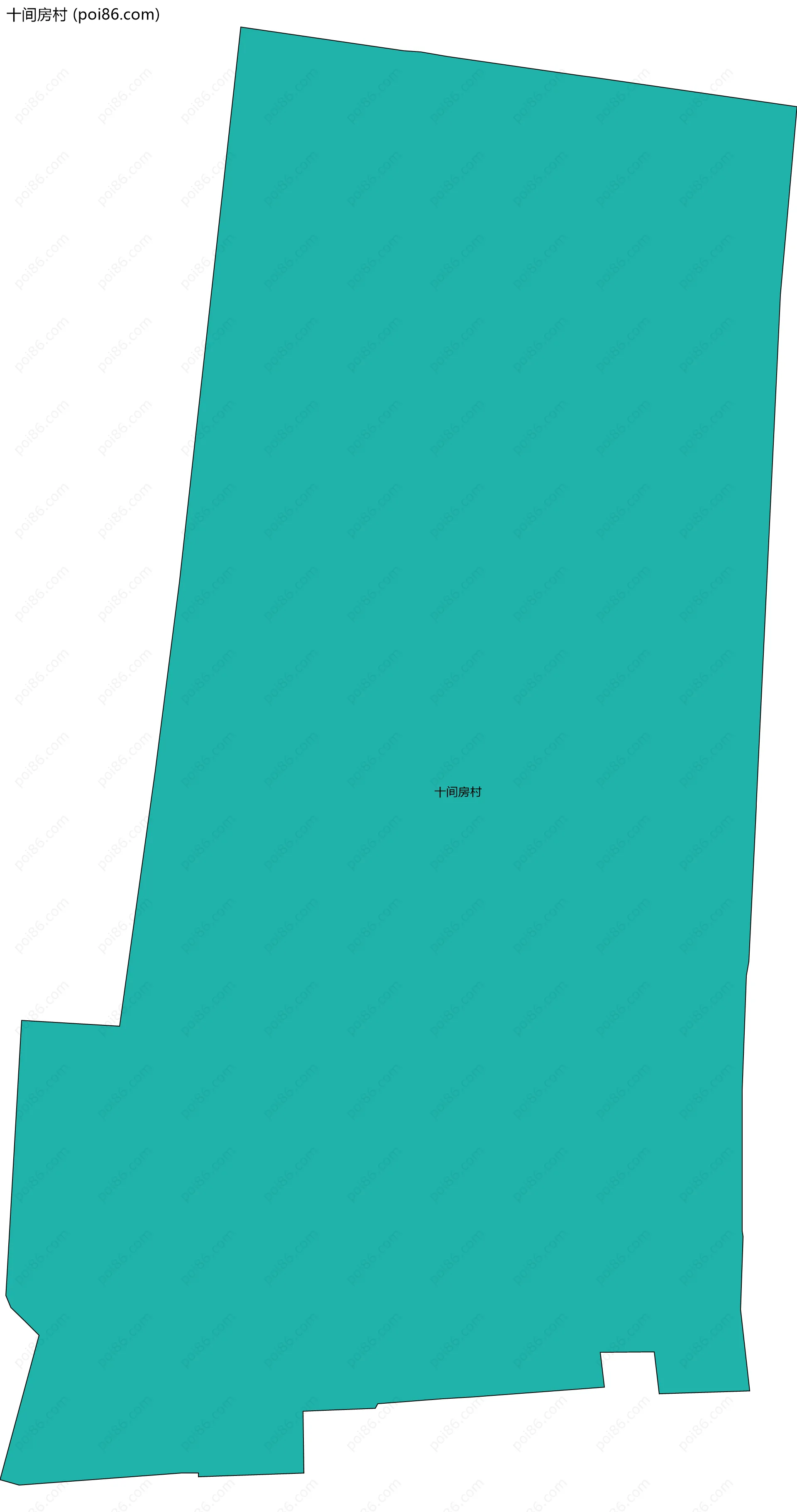 十间房村边界地图