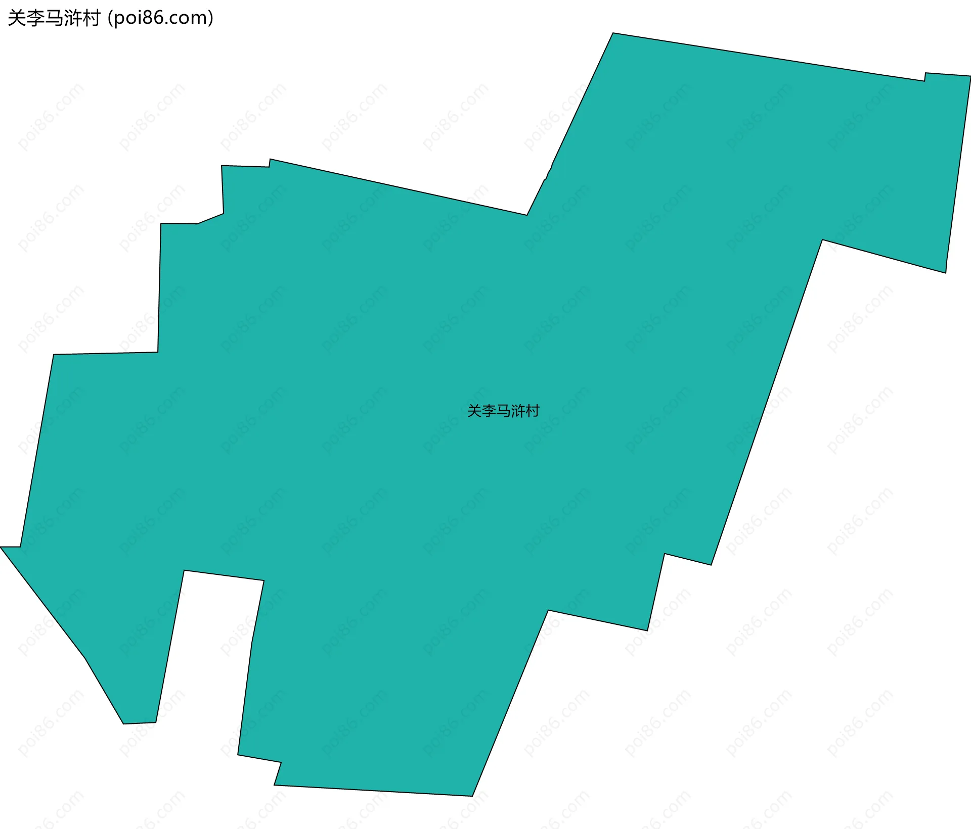 关李马浒村边界地图