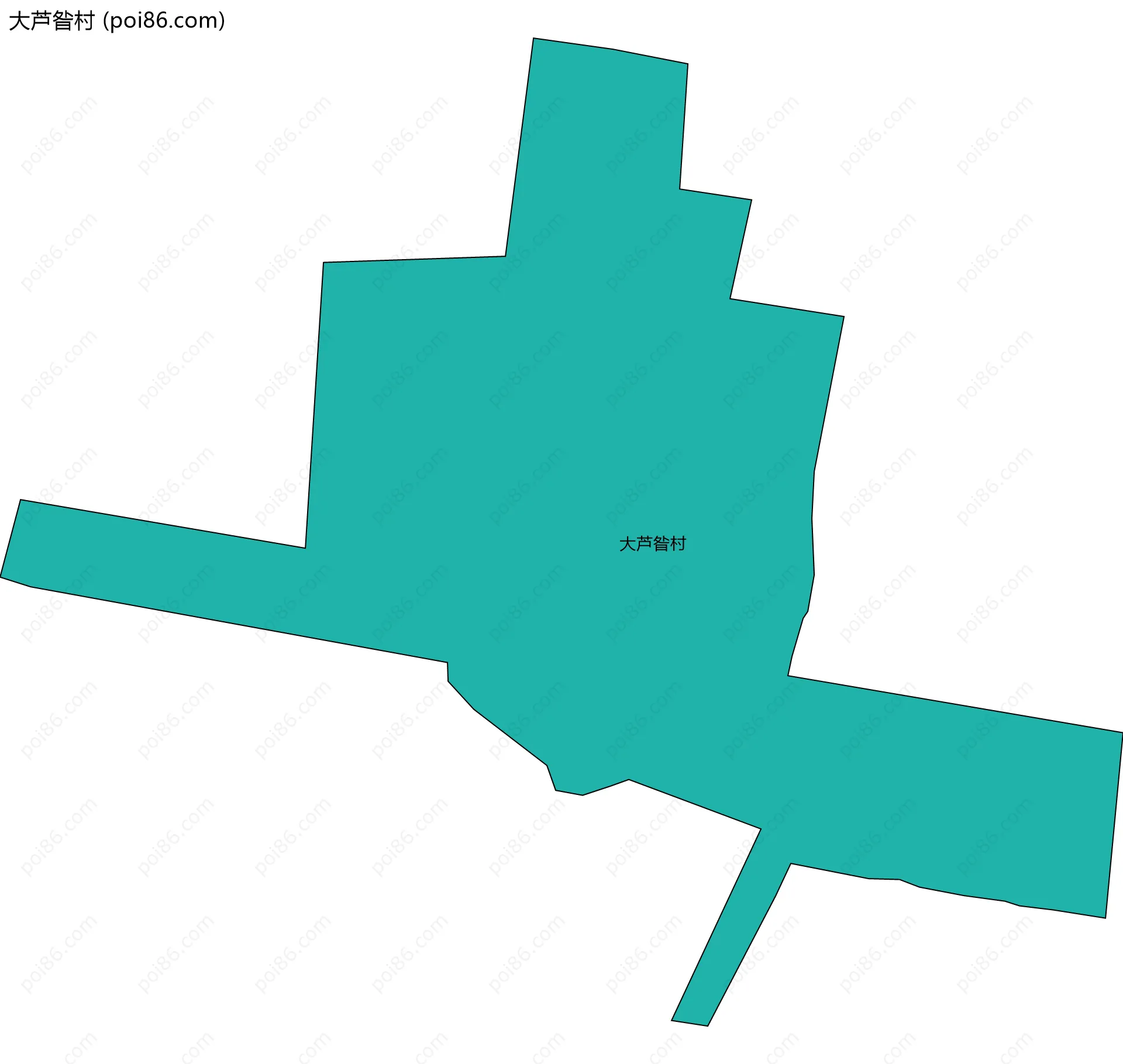 大芦昝村边界地图