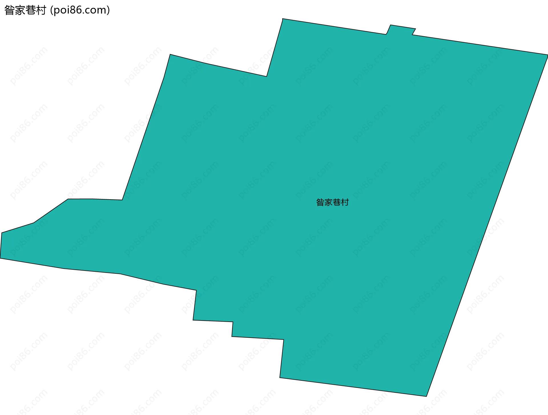 昝家巷村边界地图