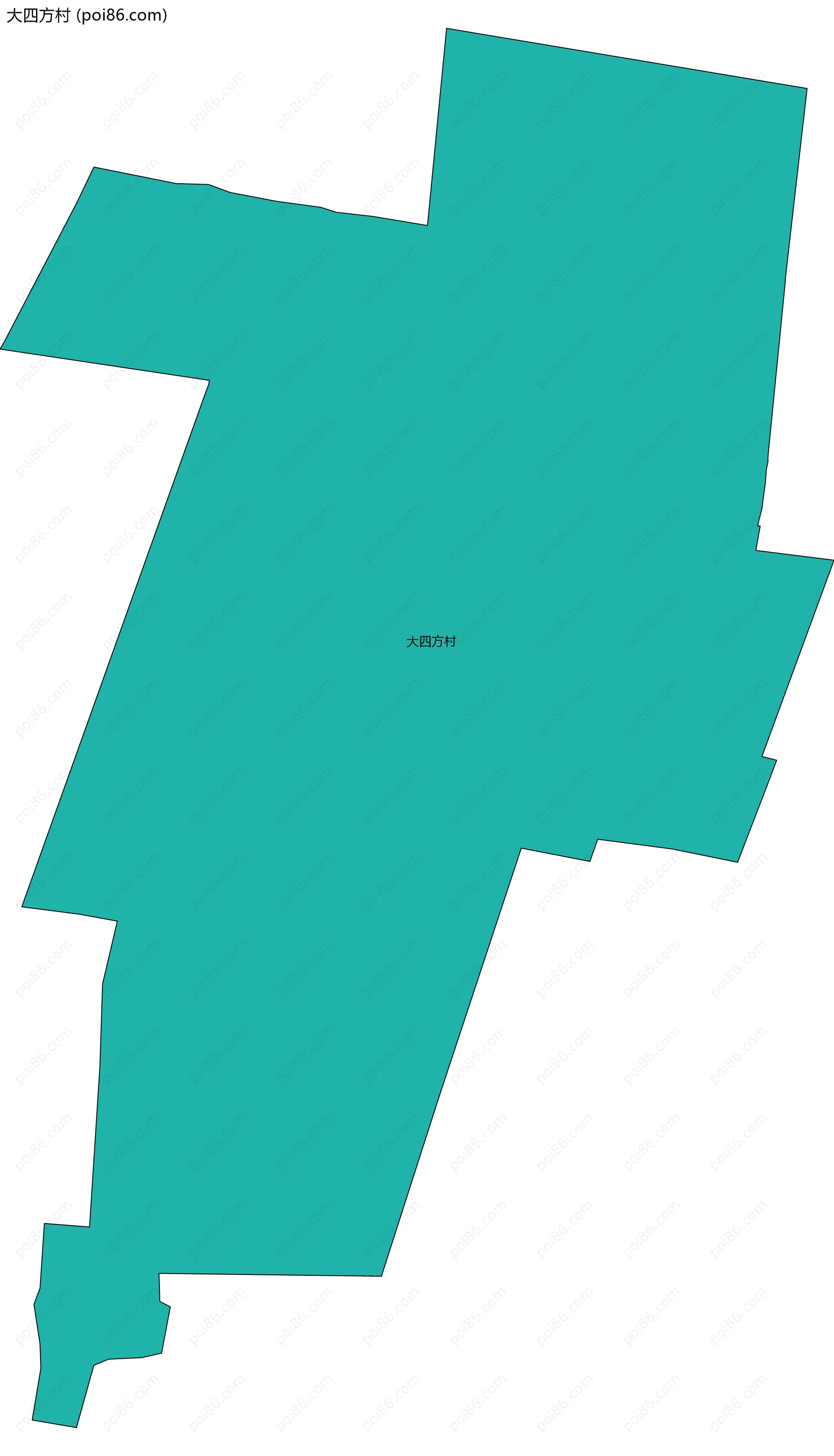 大四方村边界地图