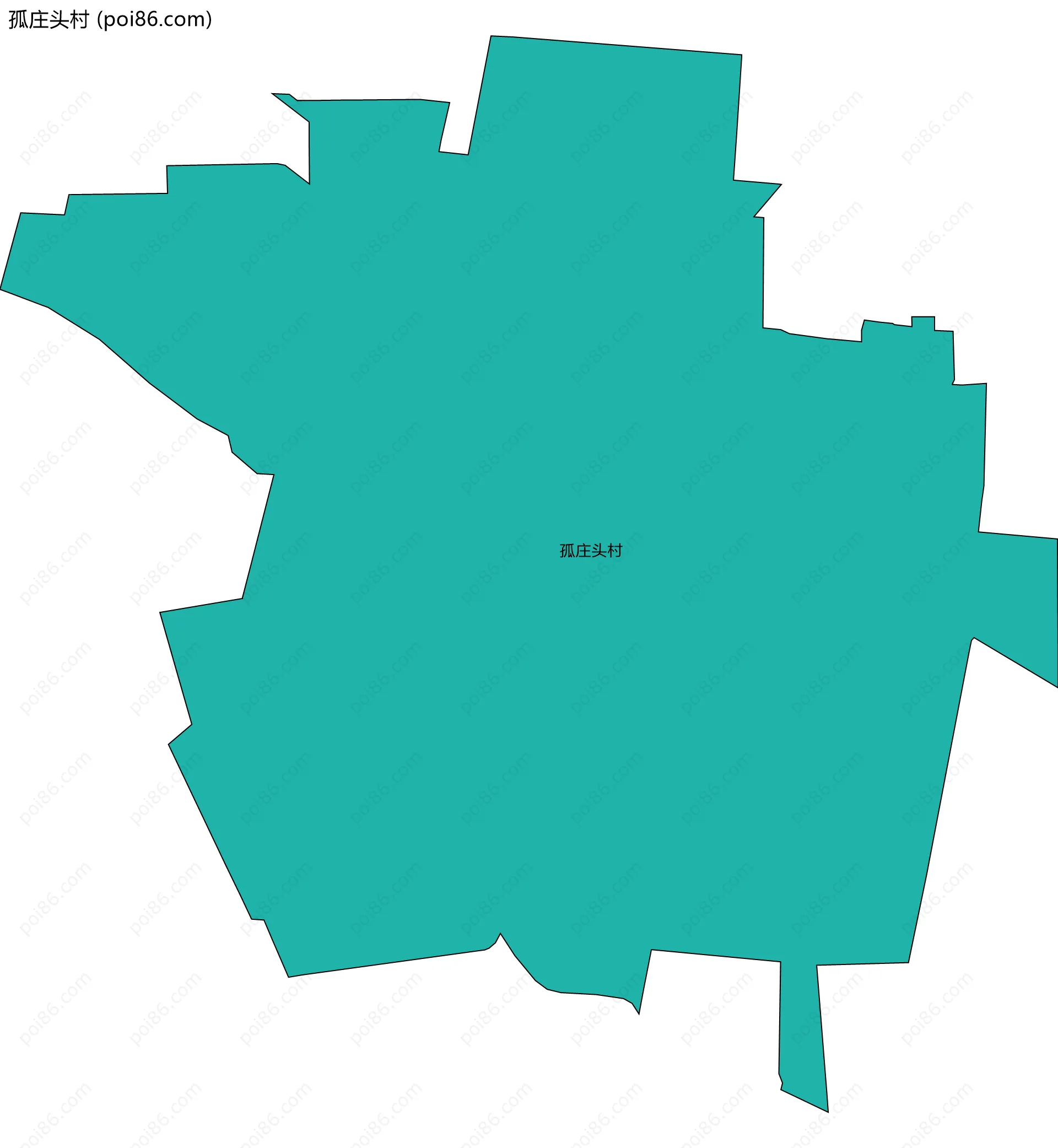 孤庄头村边界地图