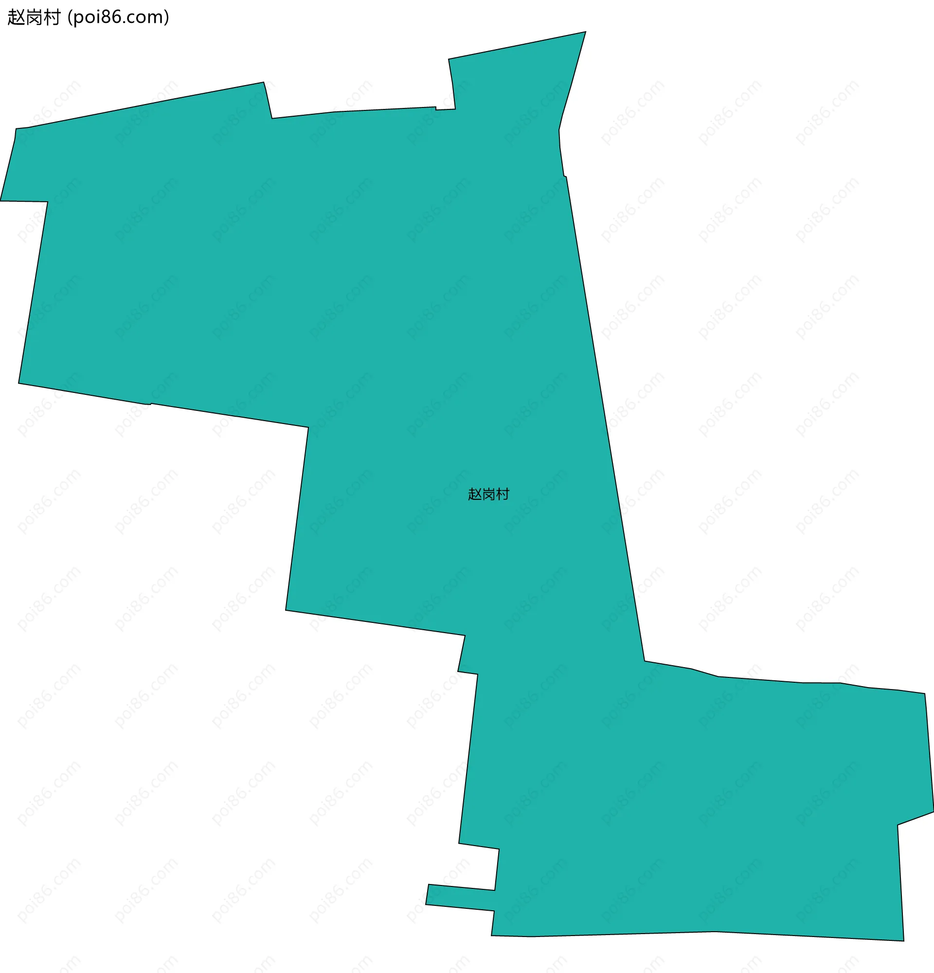 赵岗村边界地图