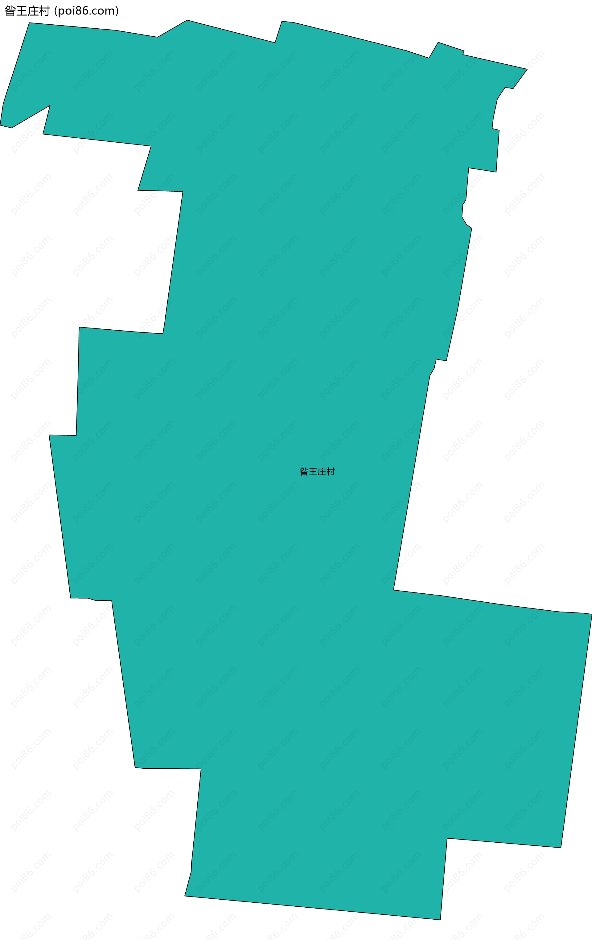 昝王庄村边界地图