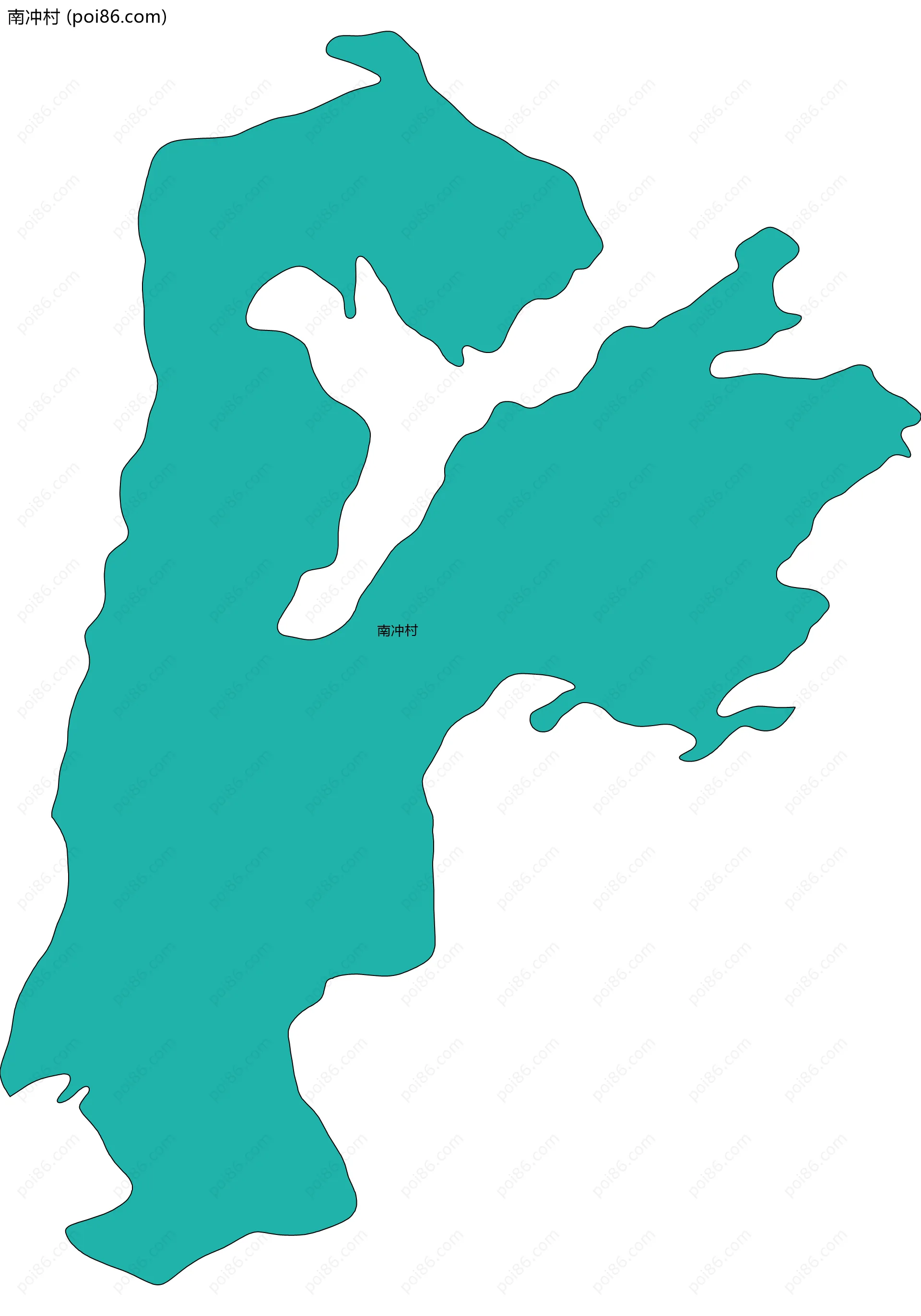 南冲村边界地图