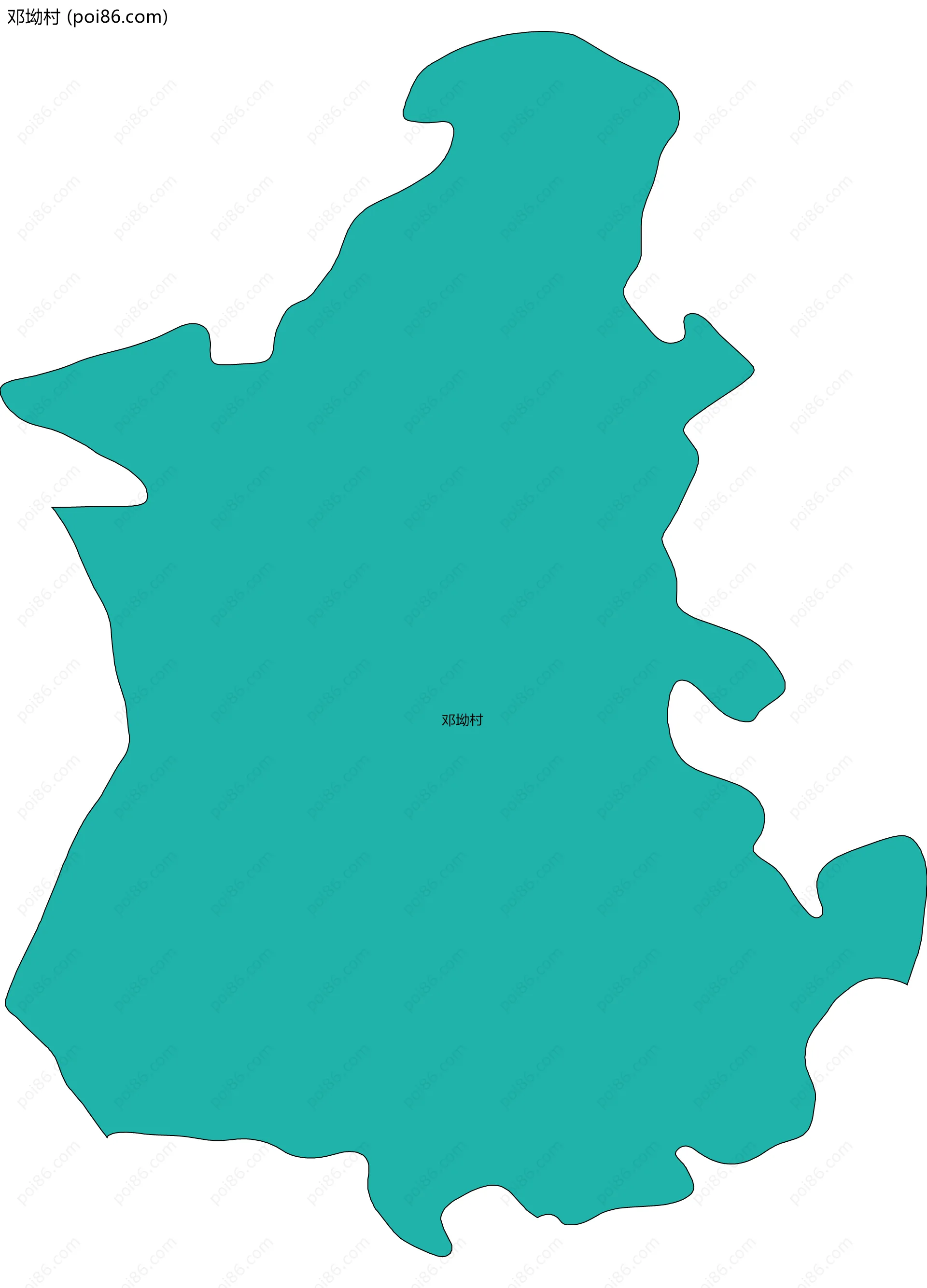 邓坳村边界地图