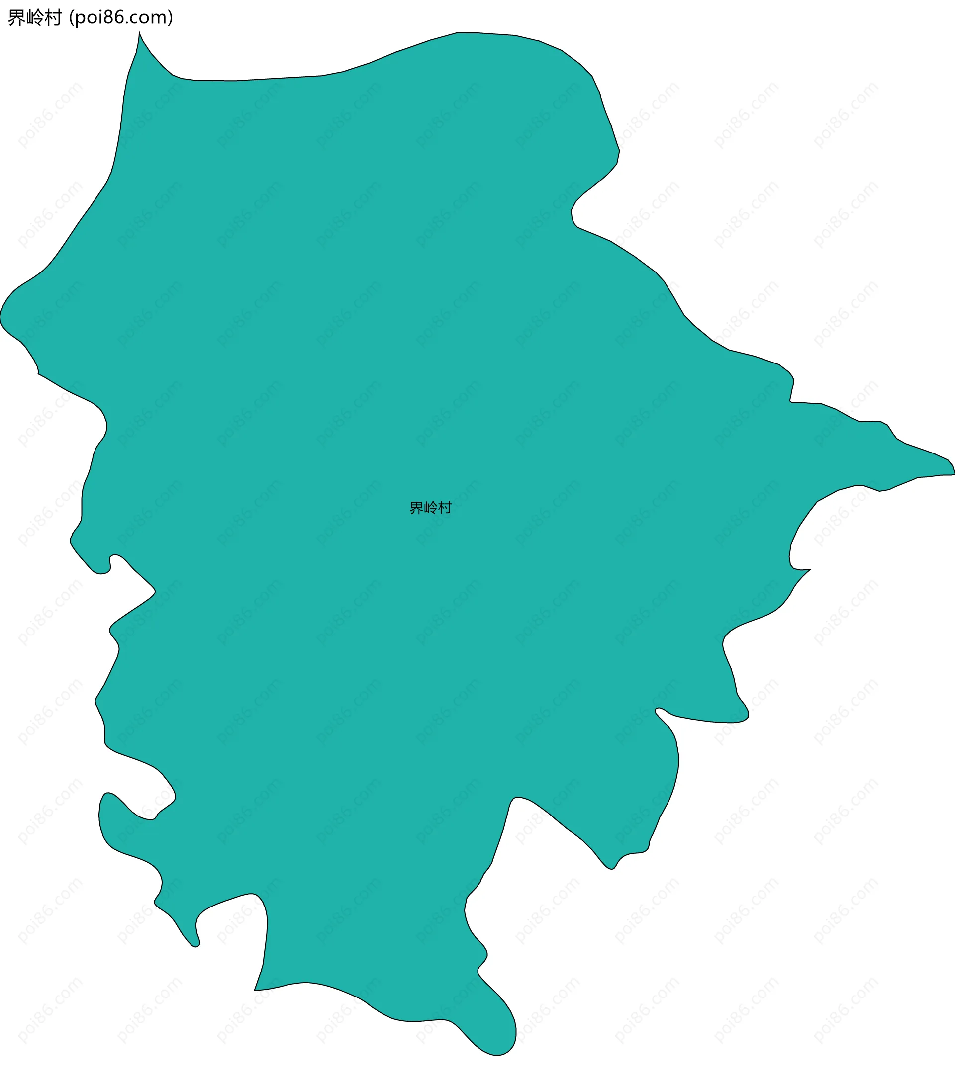 界岭村边界地图