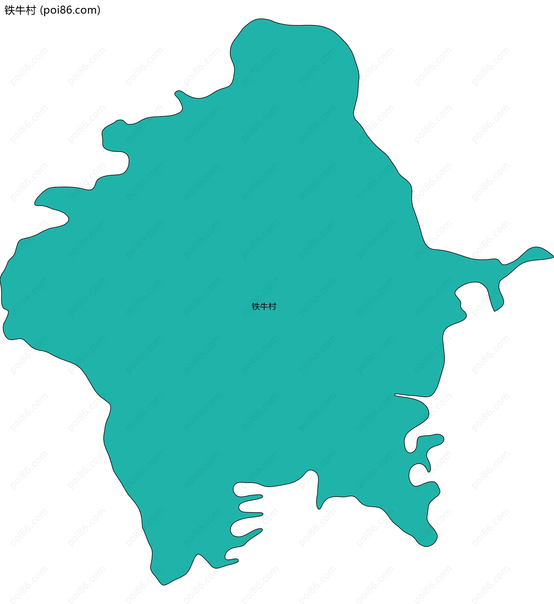 铁牛村边界地图