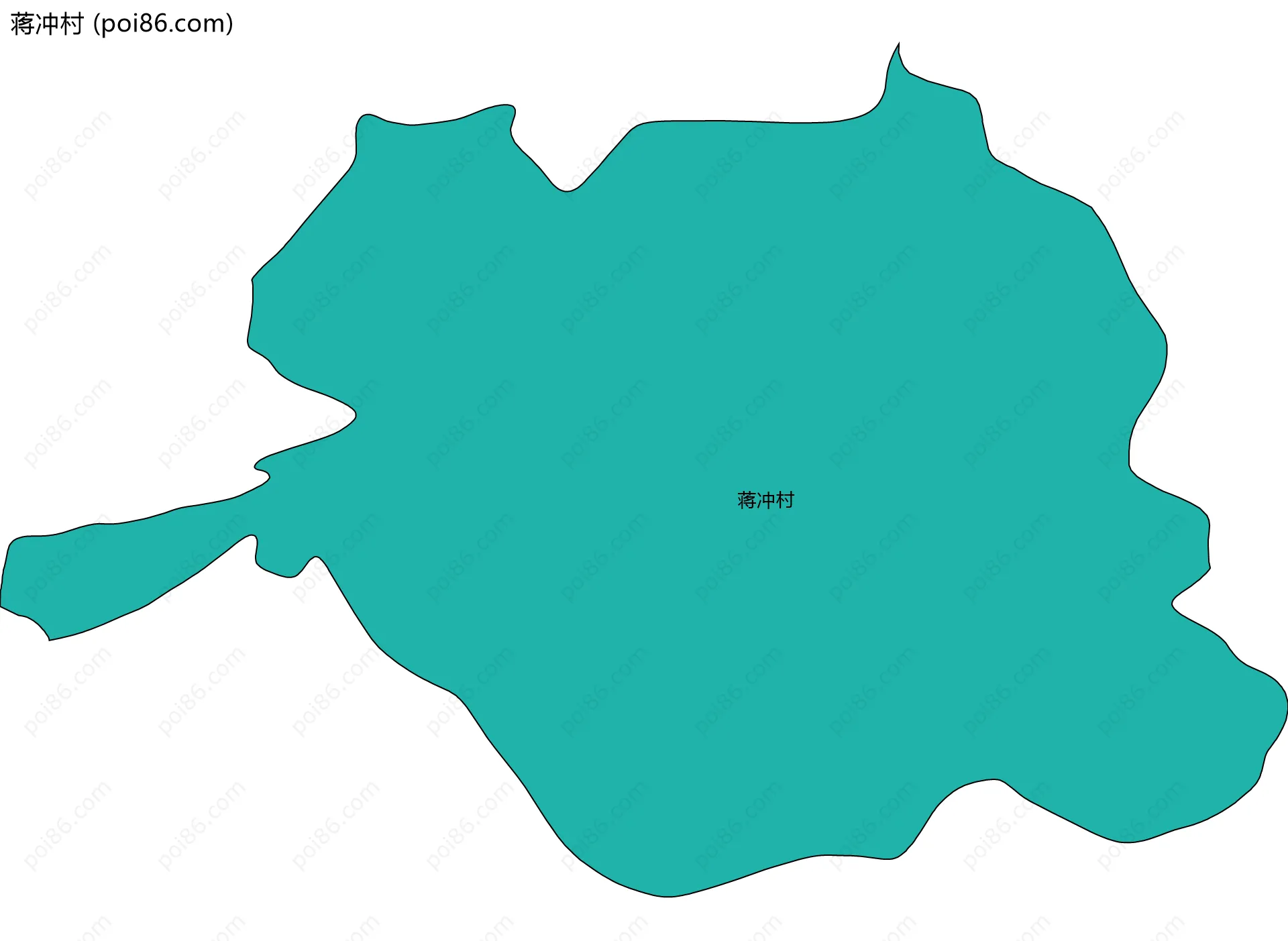 蒋冲村边界地图