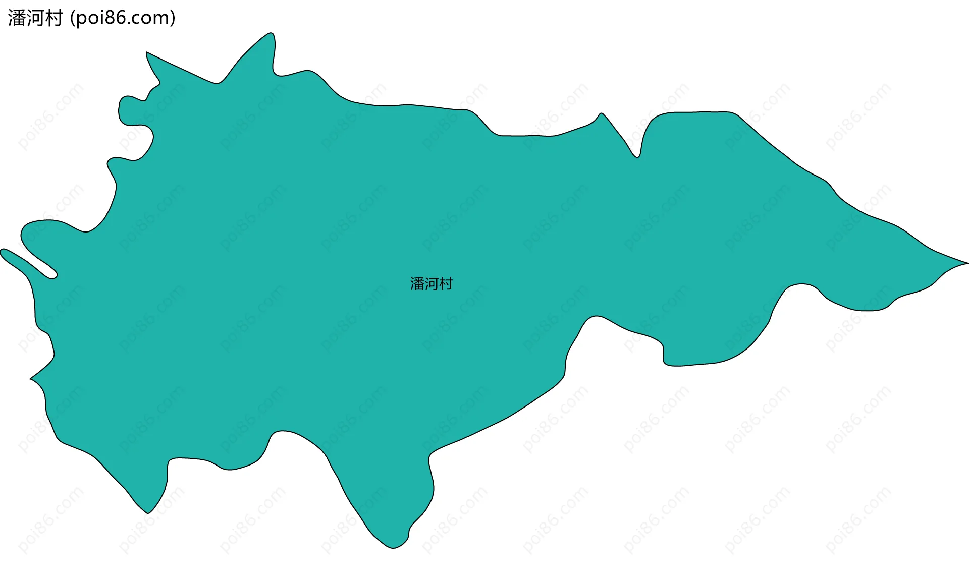 潘河村边界地图