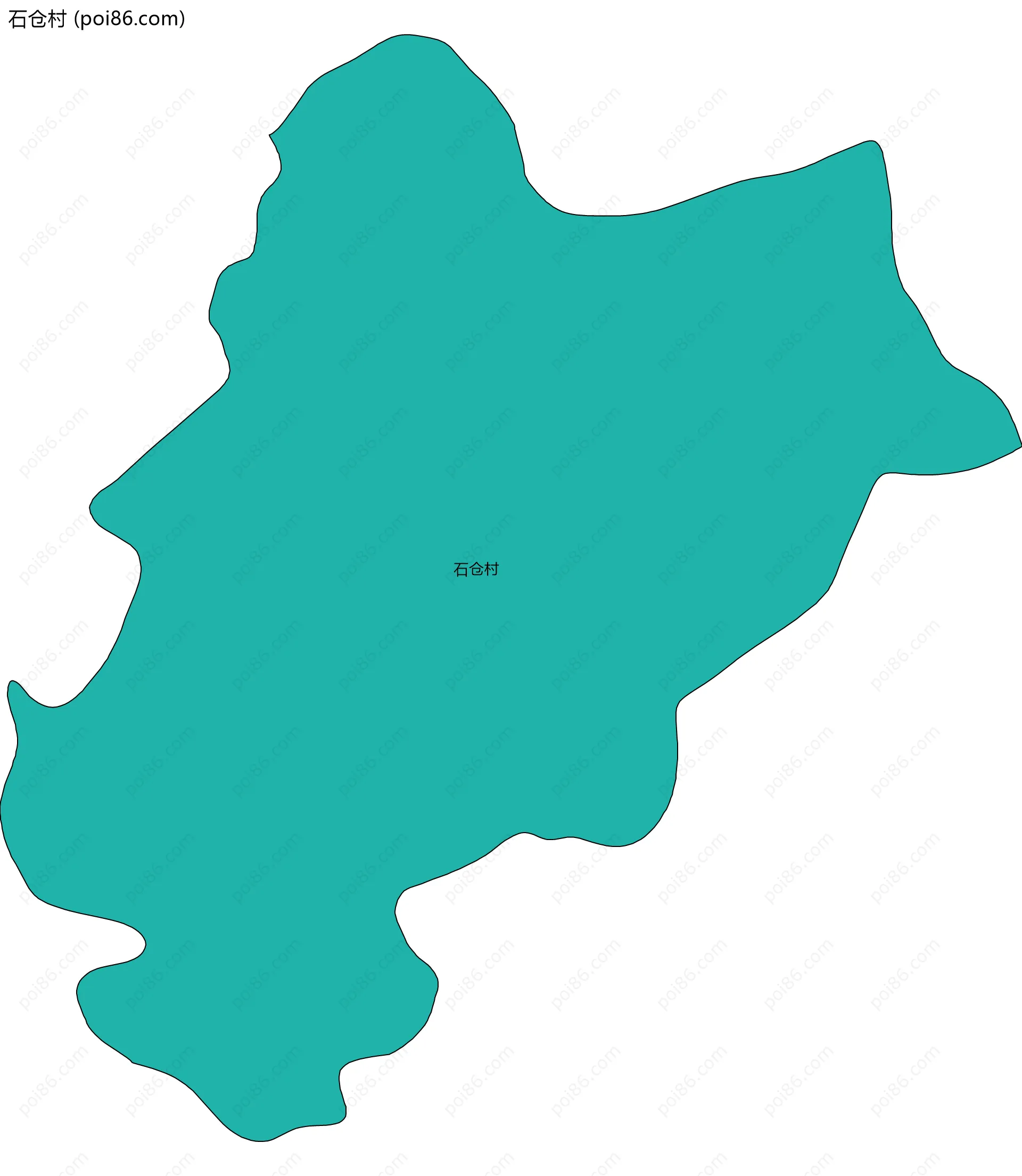 石仓村边界地图