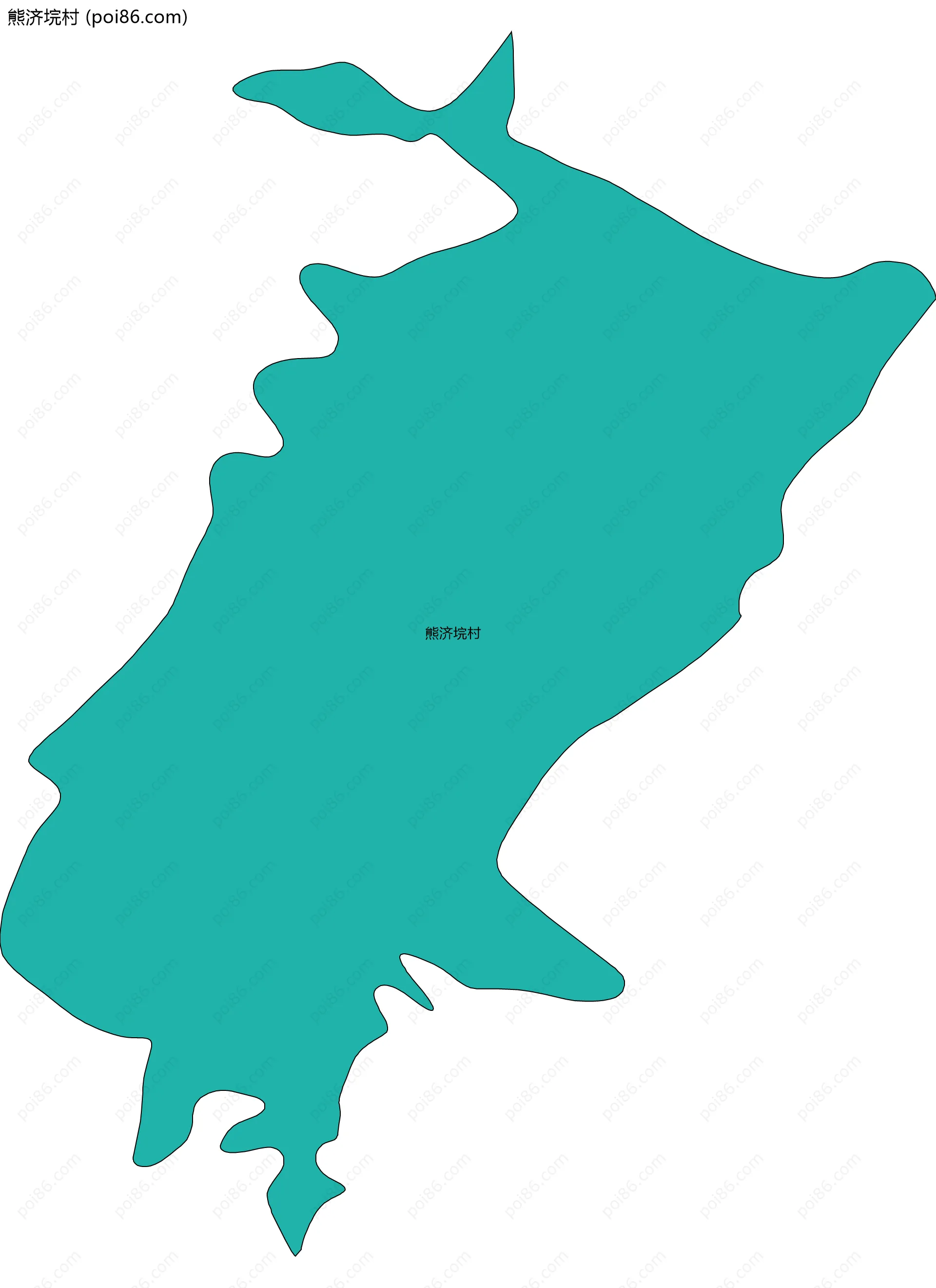 熊济垸村边界地图