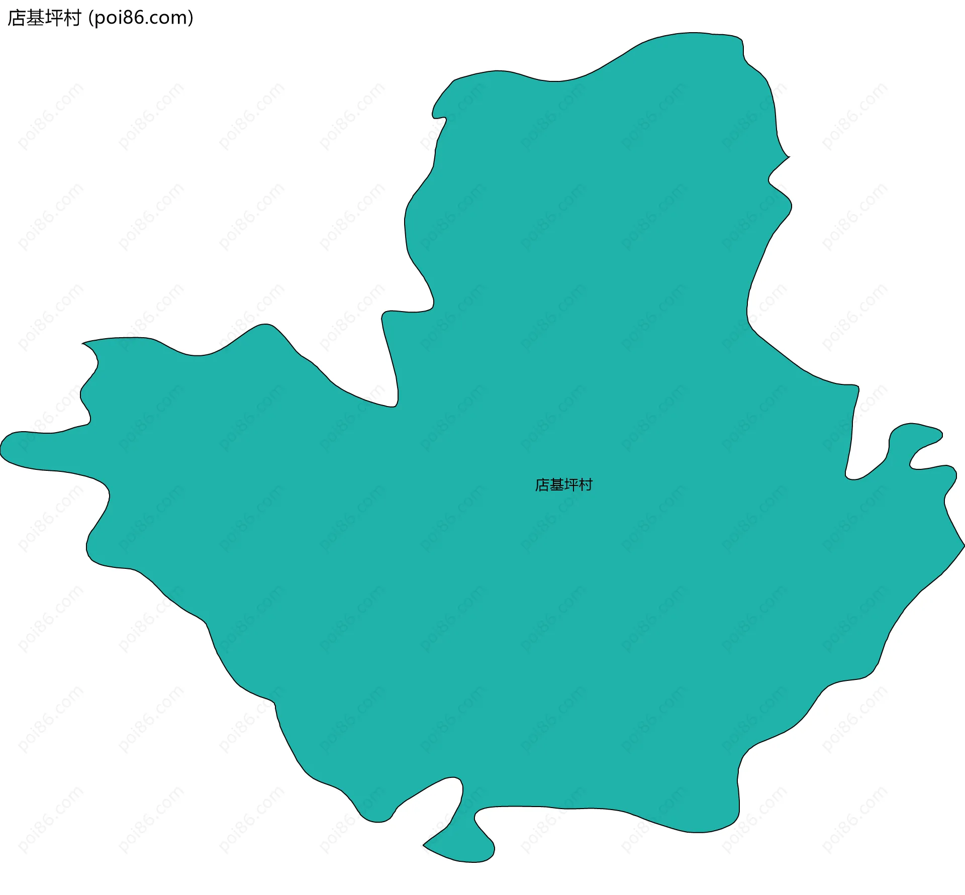 店基坪村边界地图