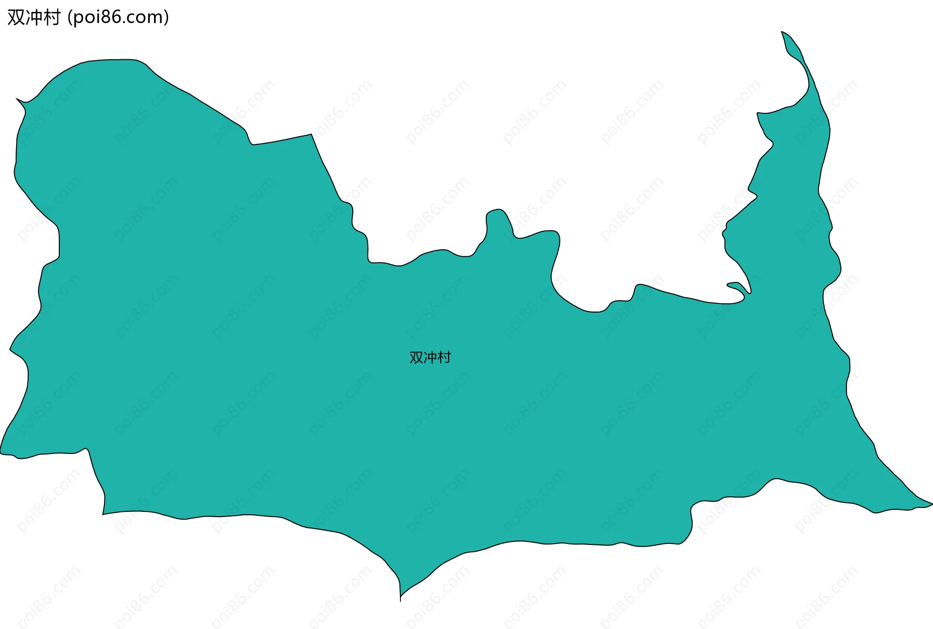 双冲村边界地图