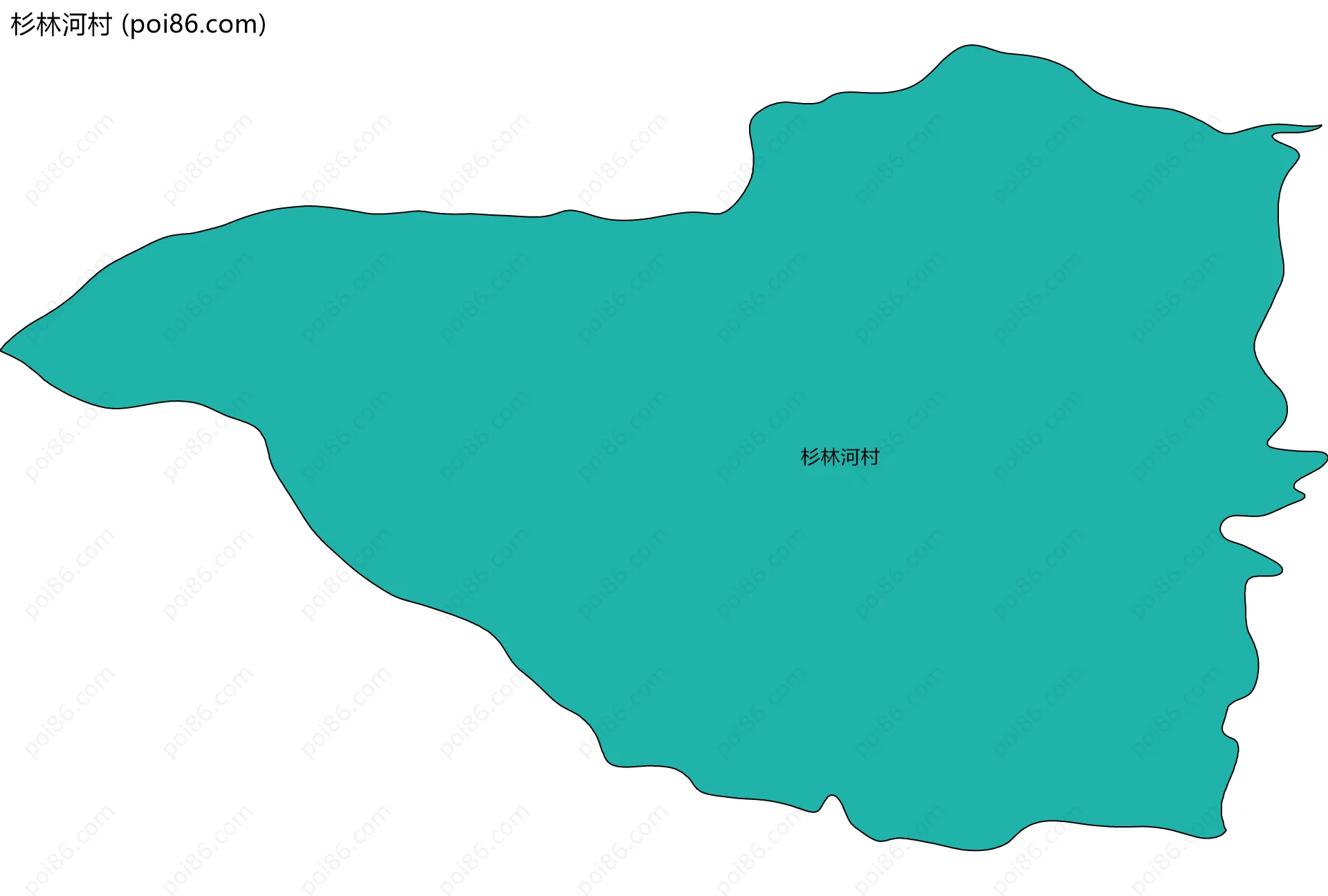 杉林河村边界地图