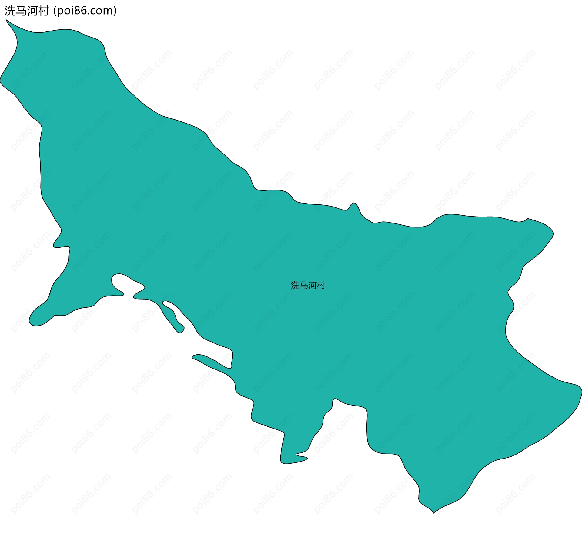 洗马河村边界地图