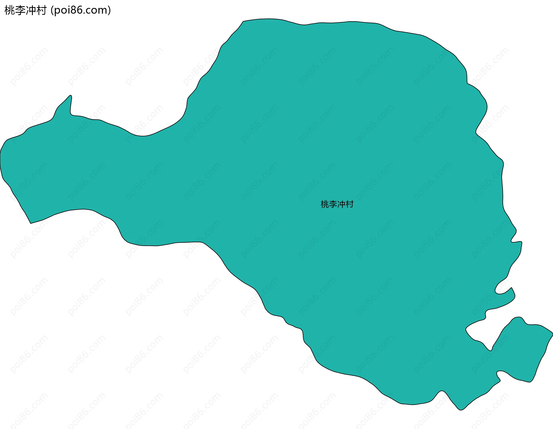 桃李冲村边界地图