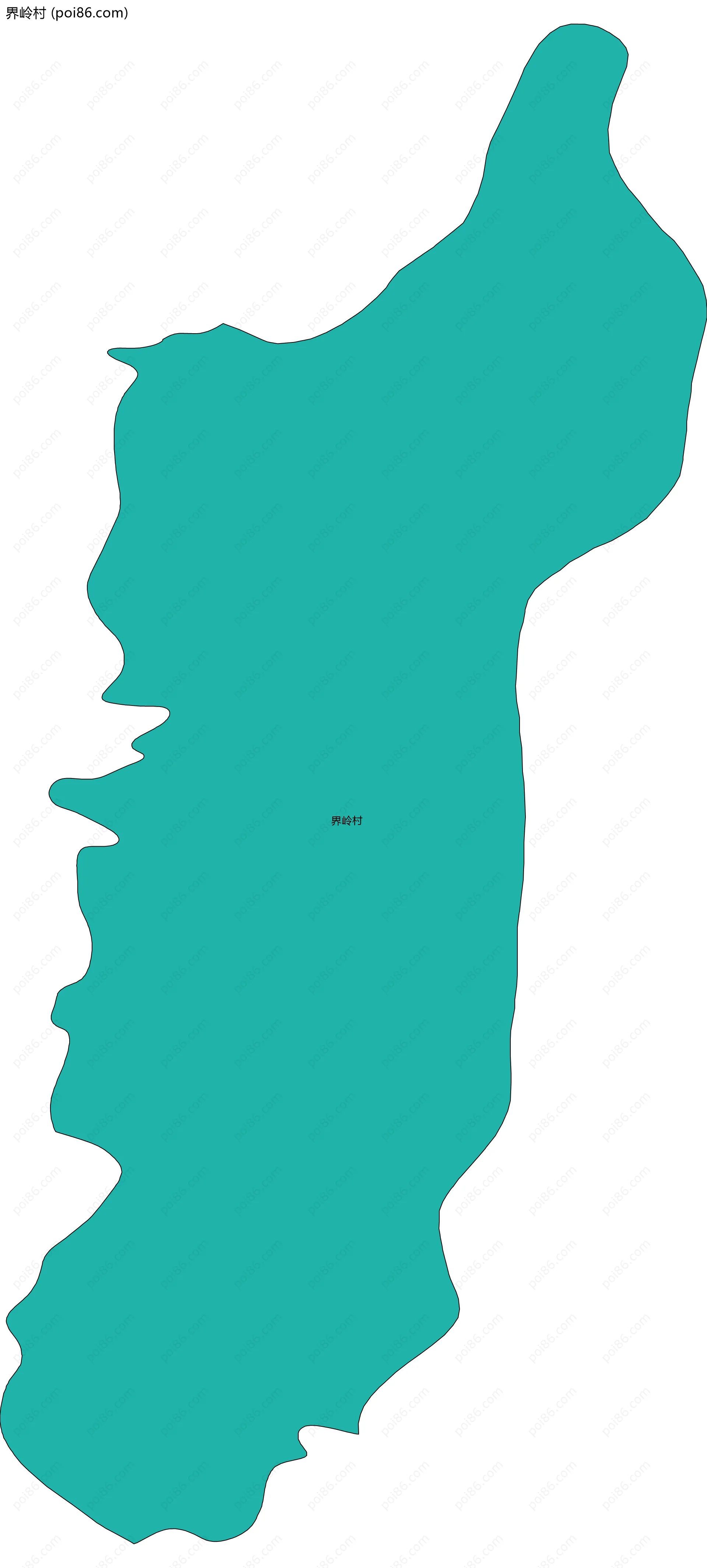 界岭村边界地图