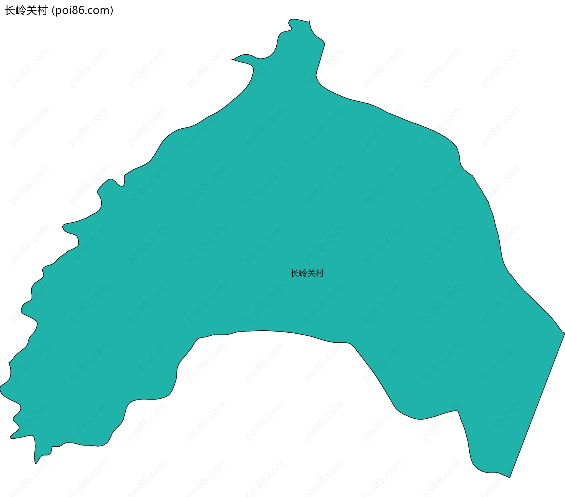 长岭关村边界地图