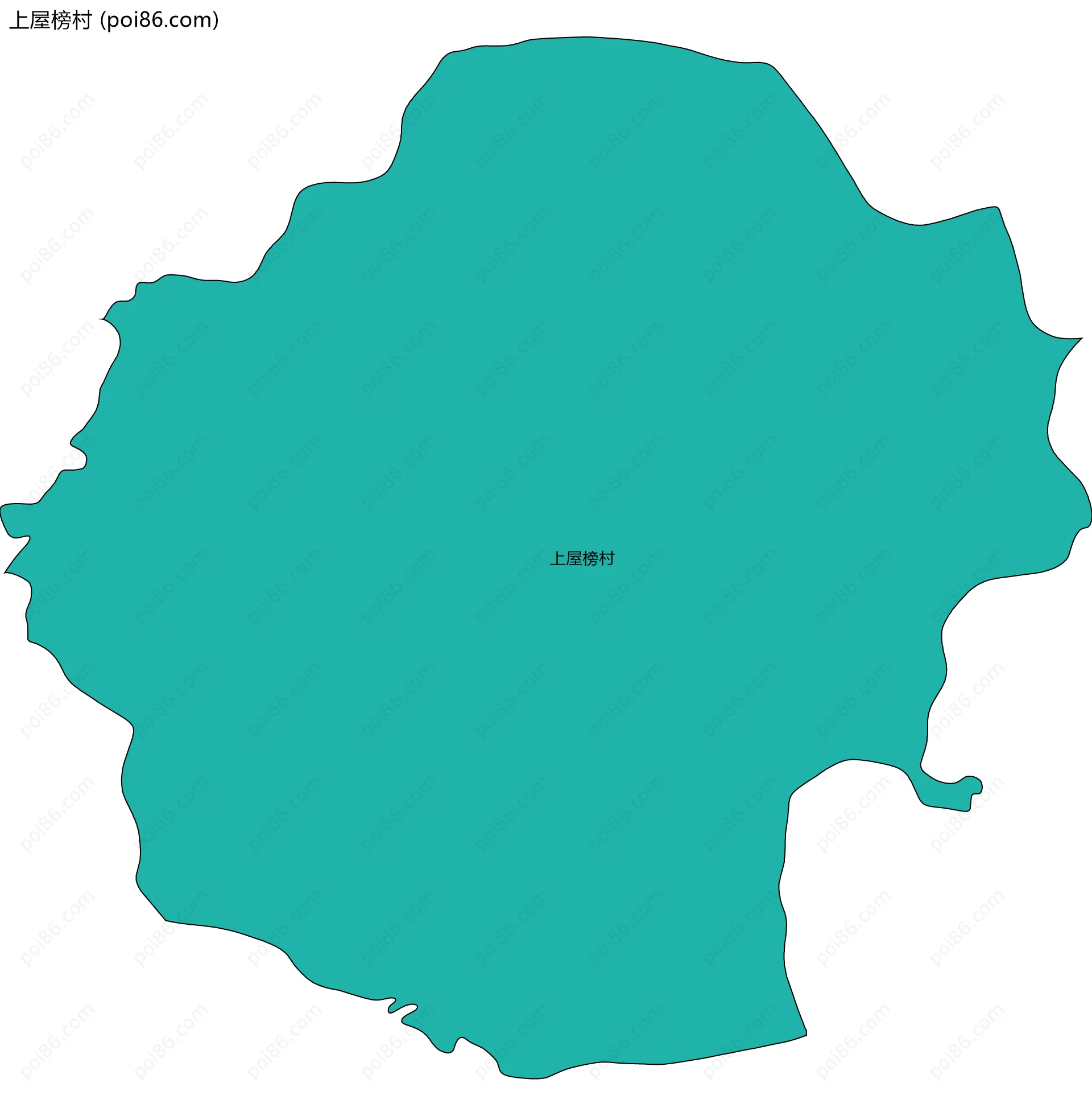 上屋榜村边界地图