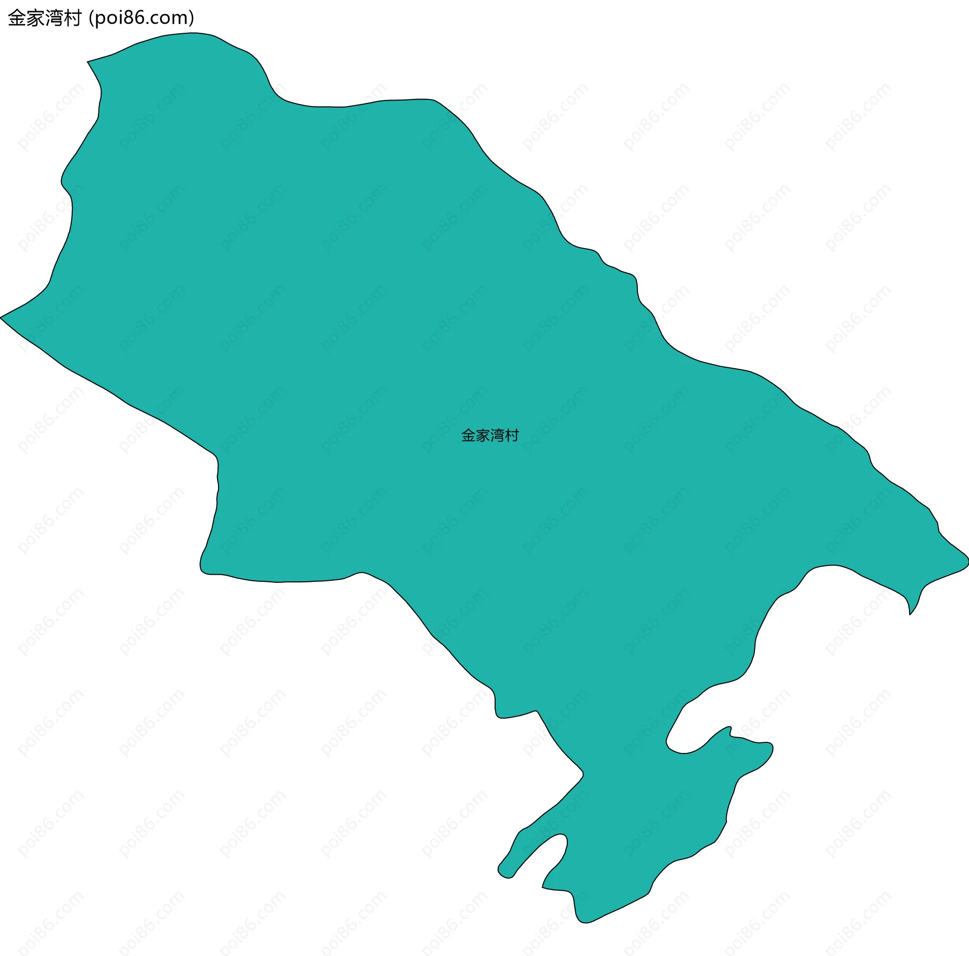 金家湾村边界地图