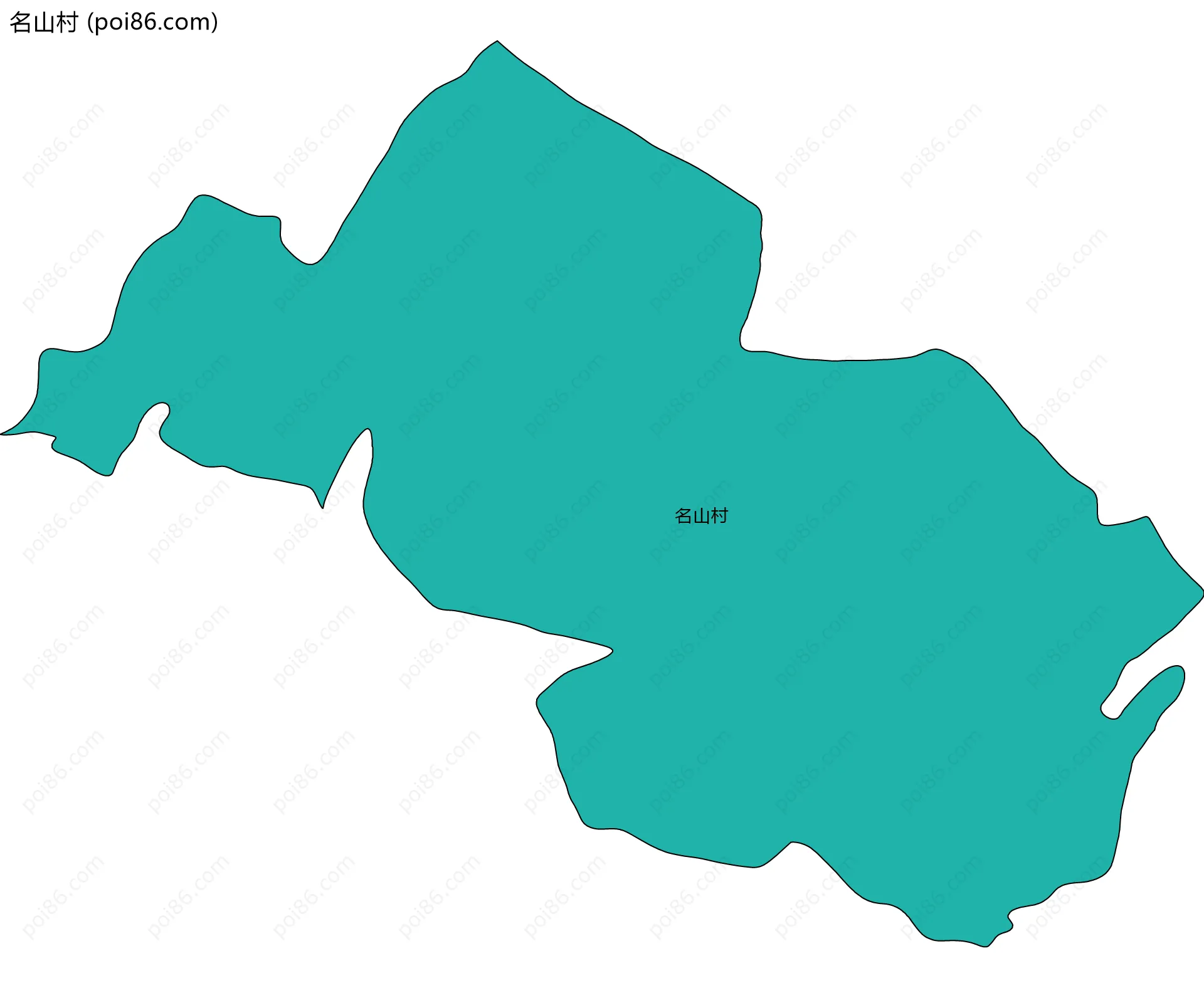 名山村边界地图