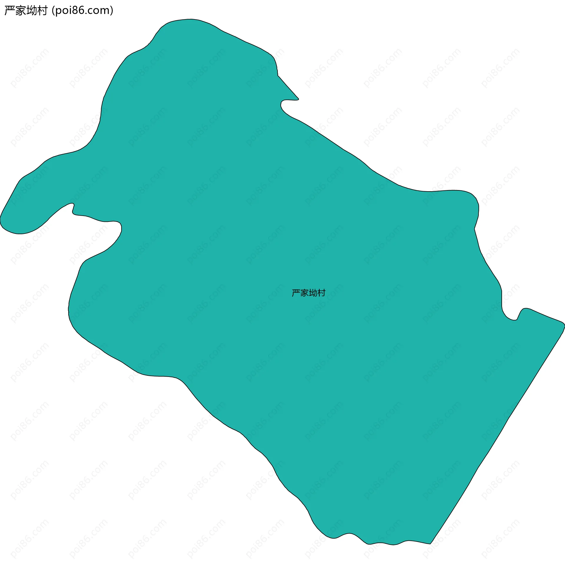 严家坳村边界地图