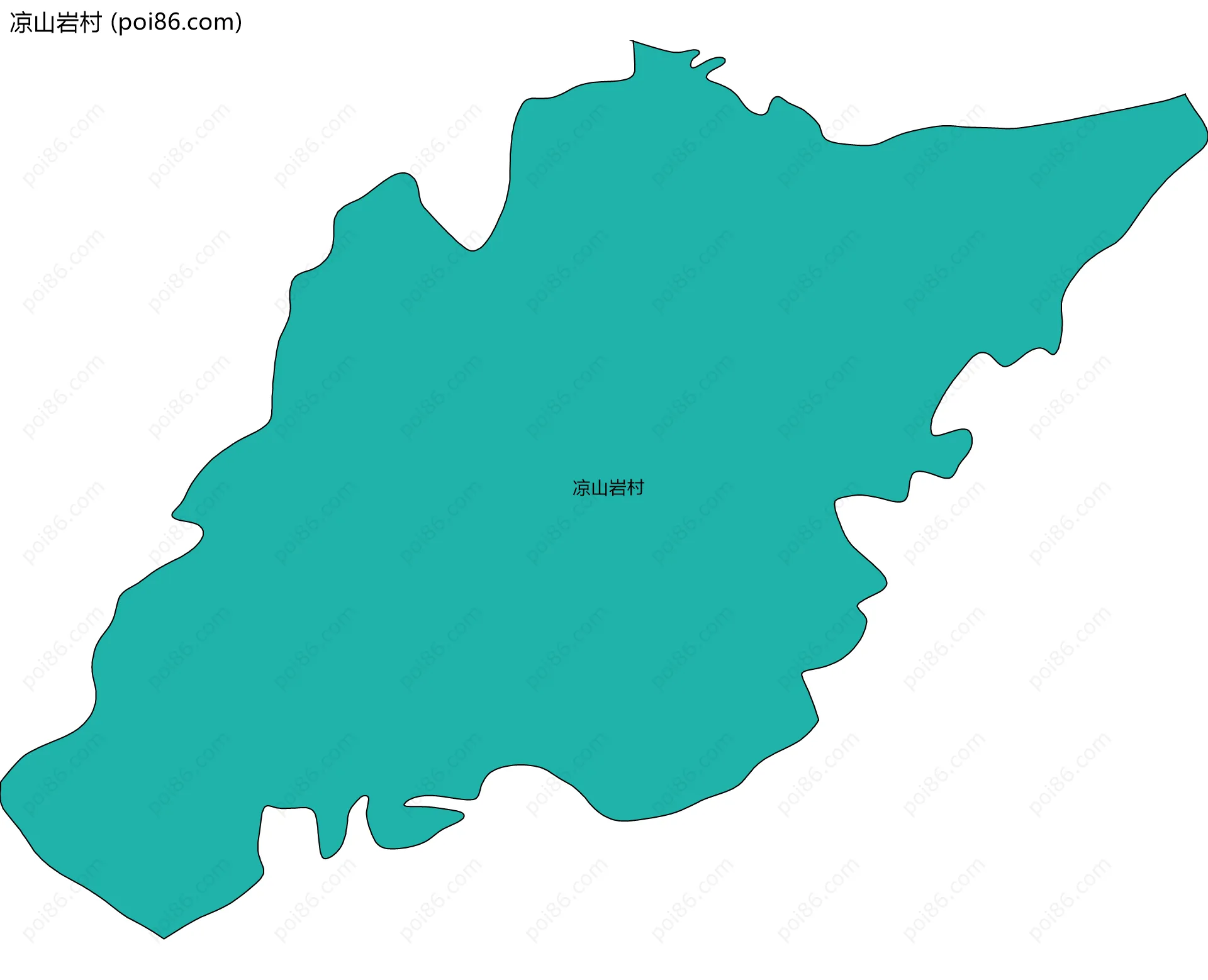 凉山岩村边界地图