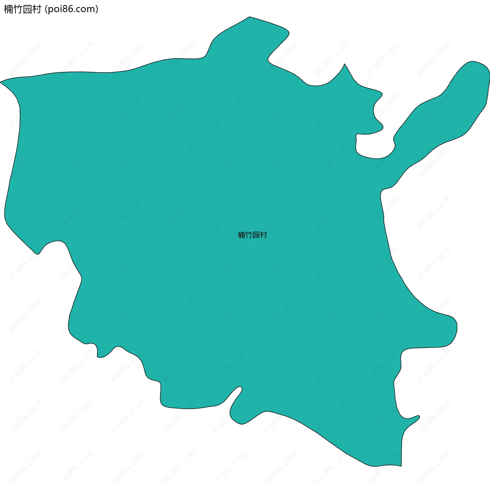 楠竹园村边界地图