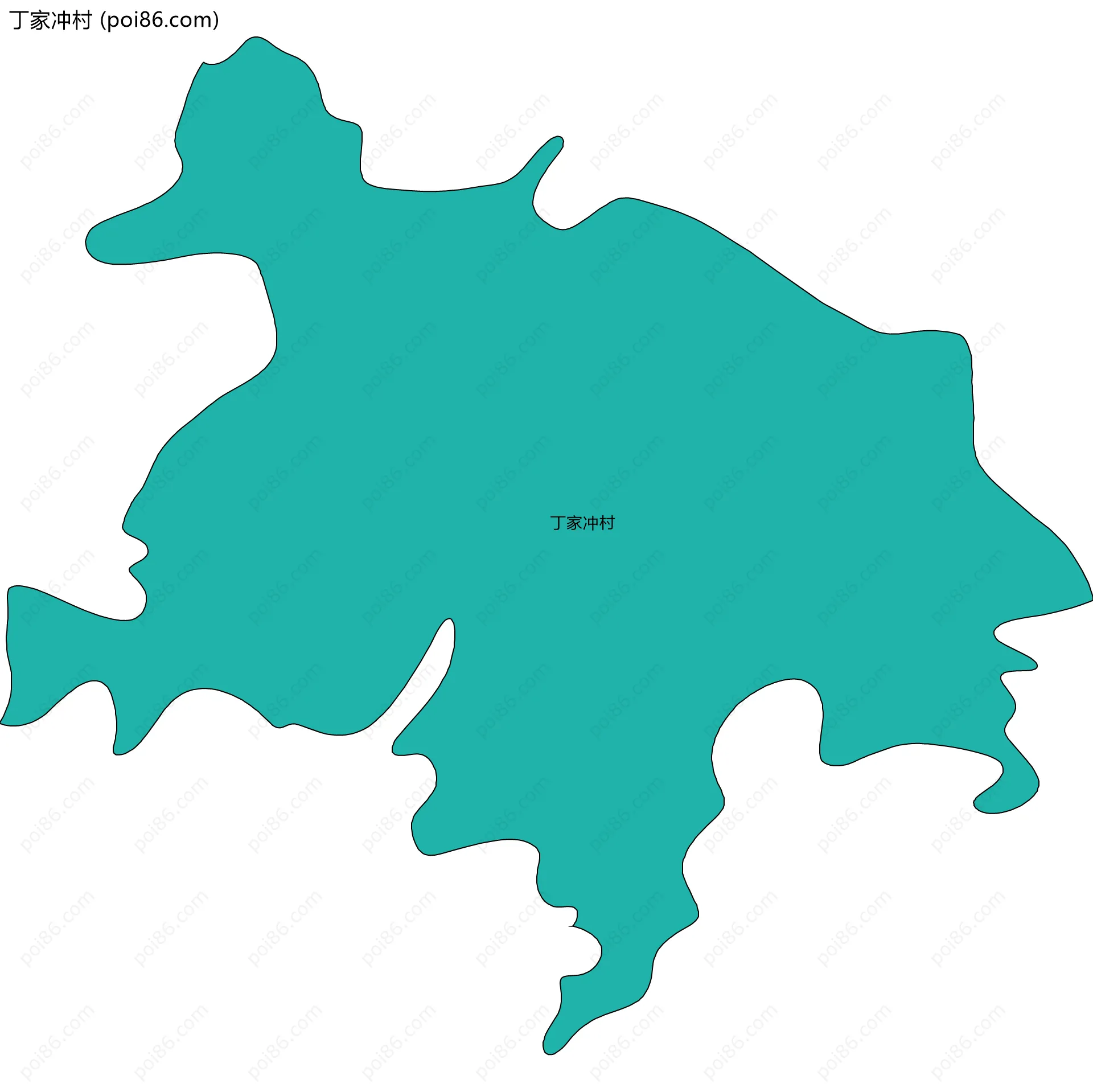 丁家冲村边界地图