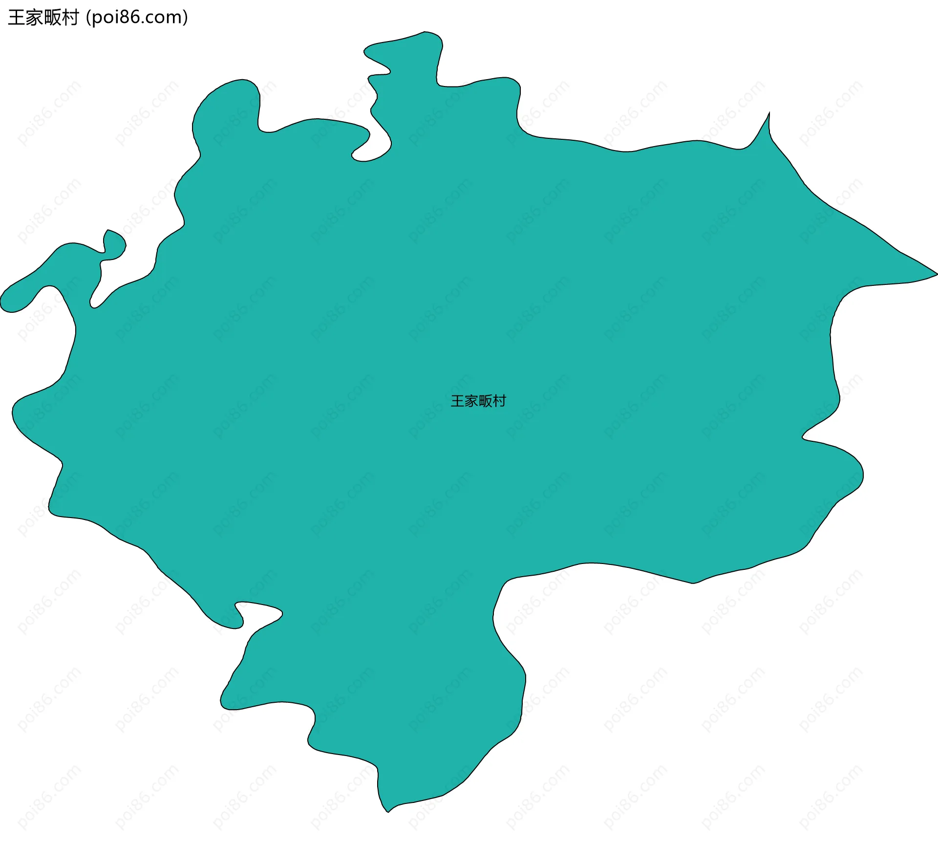 王家畈村边界地图