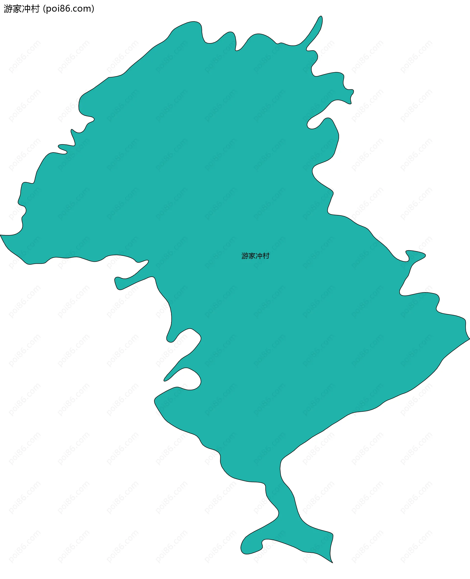 游家冲村边界地图