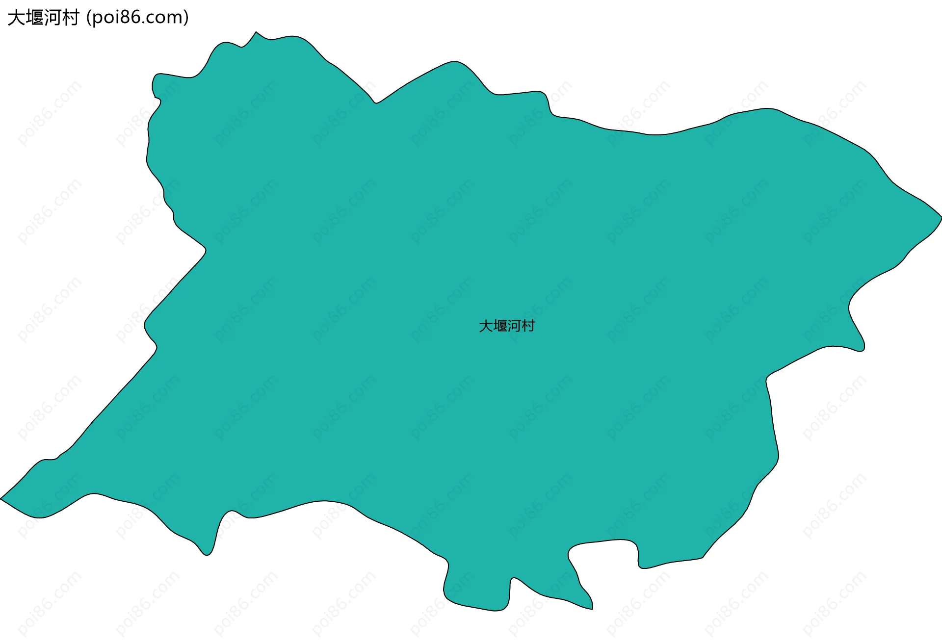 大堰河村边界地图