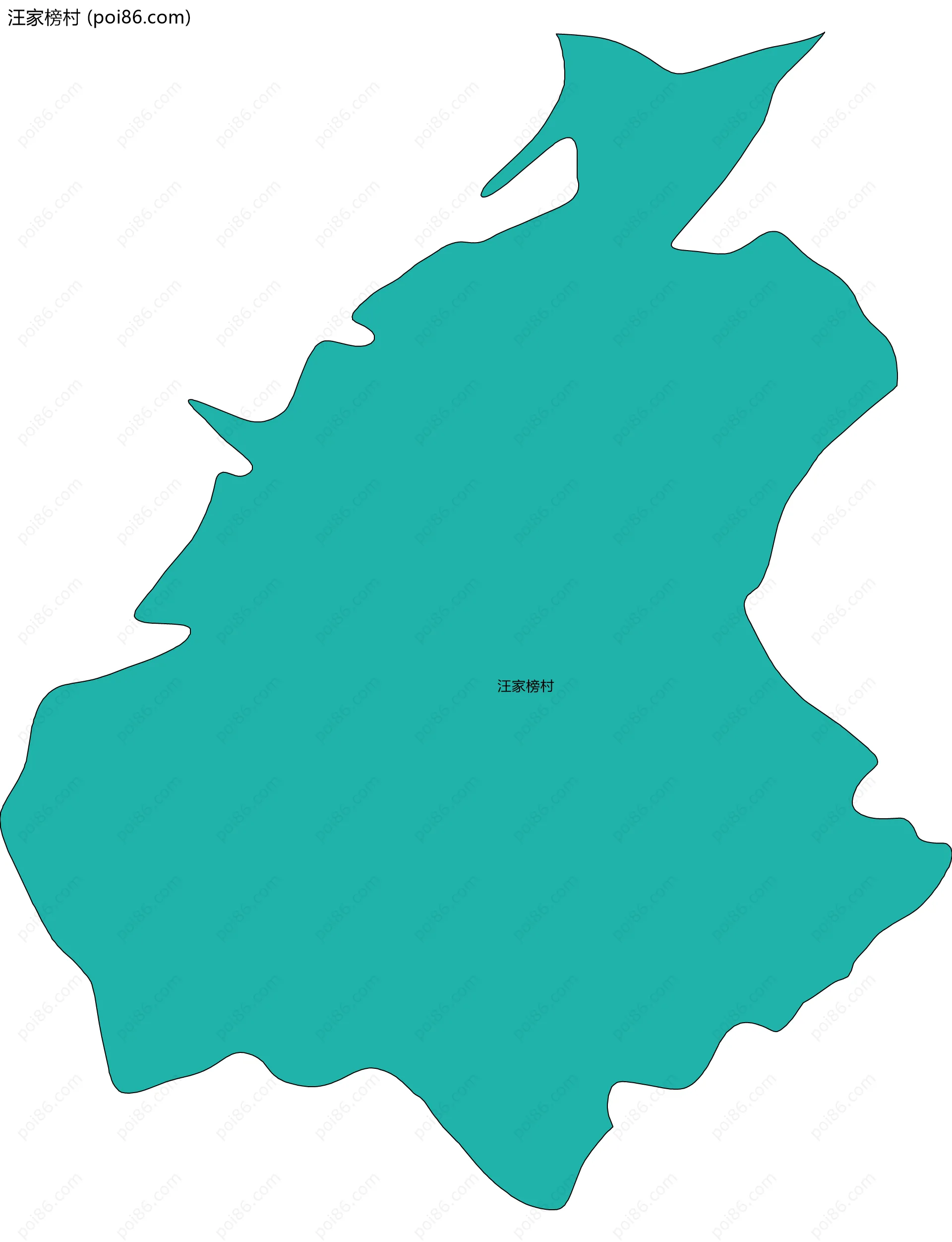 汪家榜村边界地图