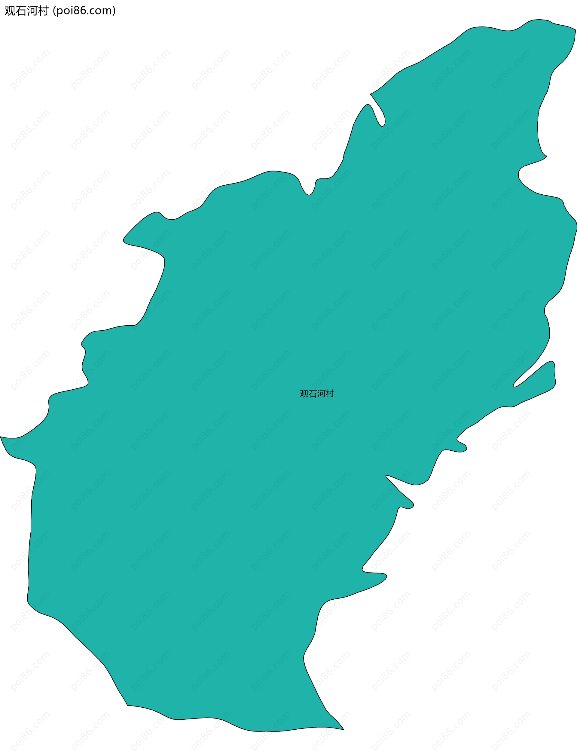 观石河村边界地图