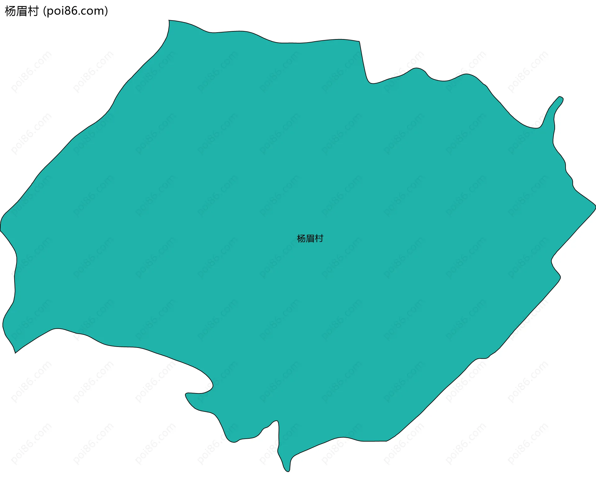 杨眉村边界地图