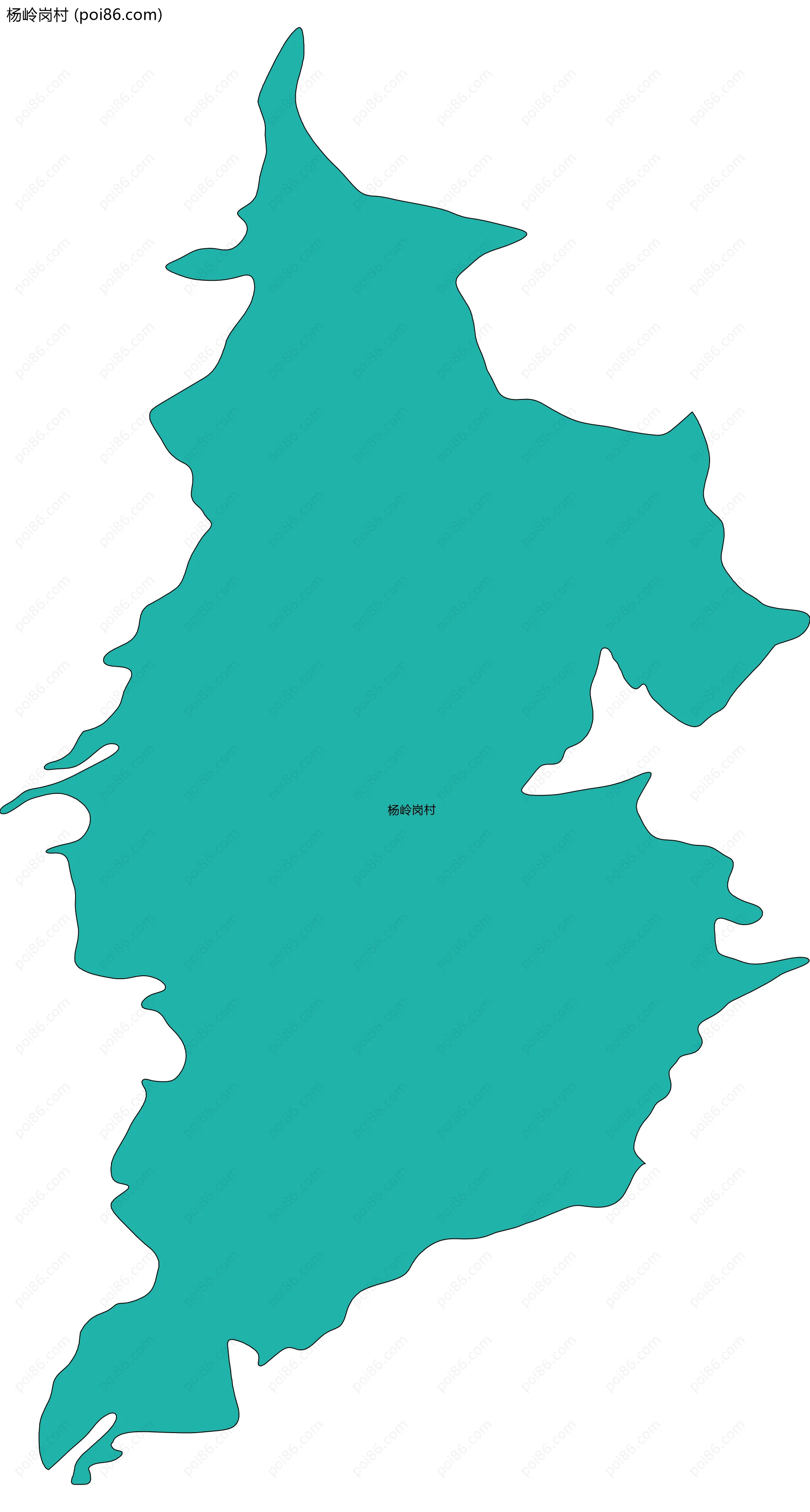 杨岭岗村边界地图