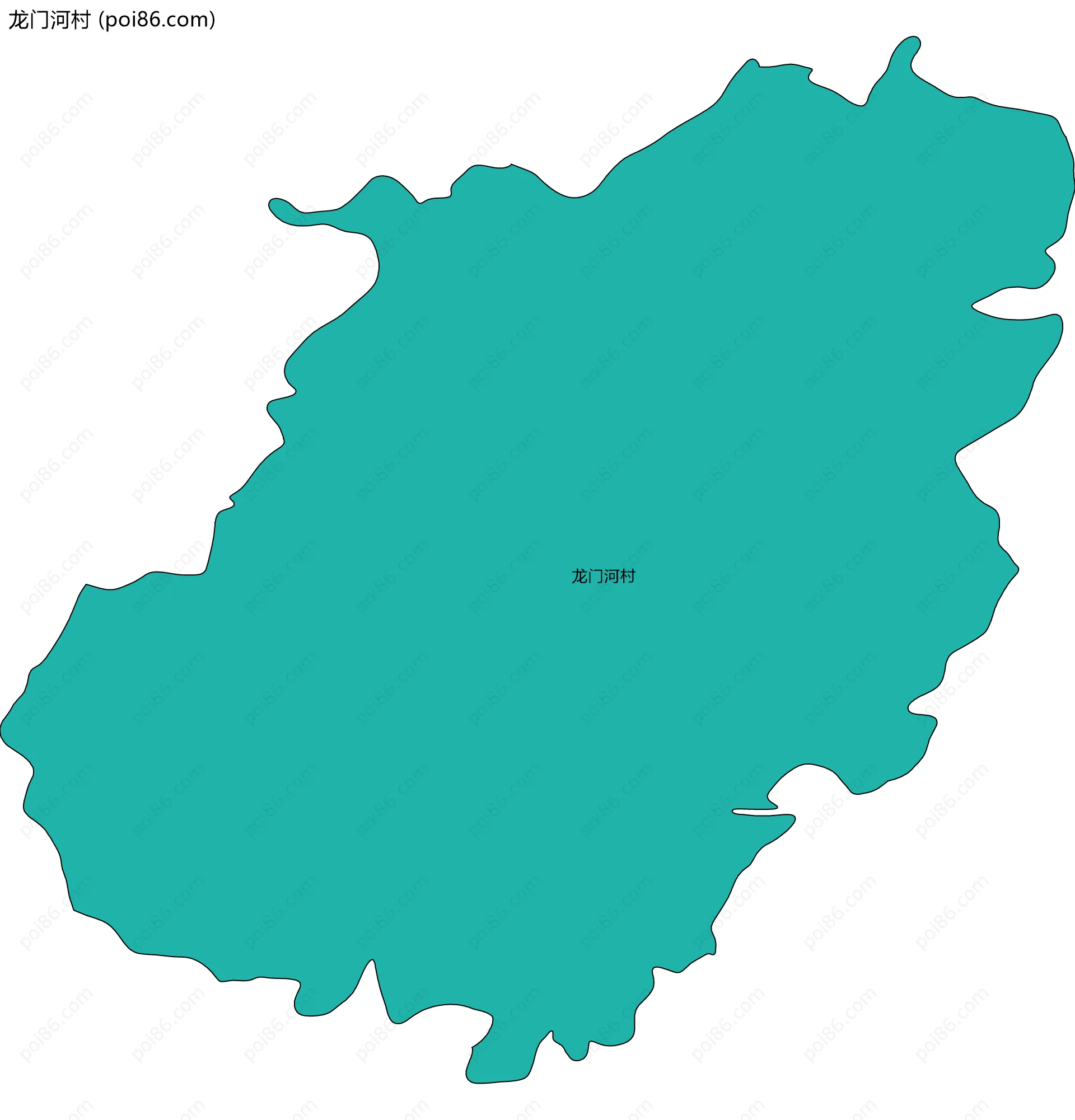 龙门河村边界地图